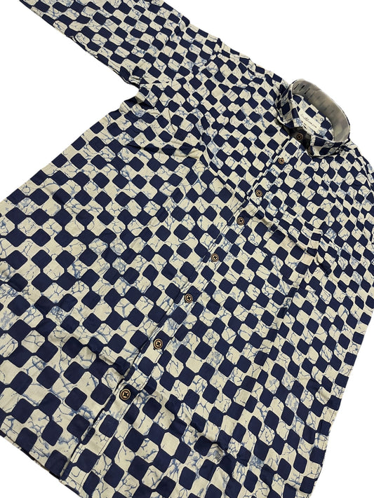 Southloom Jaipur Pure Cotton Block Printed Shirt for Men (Medium)