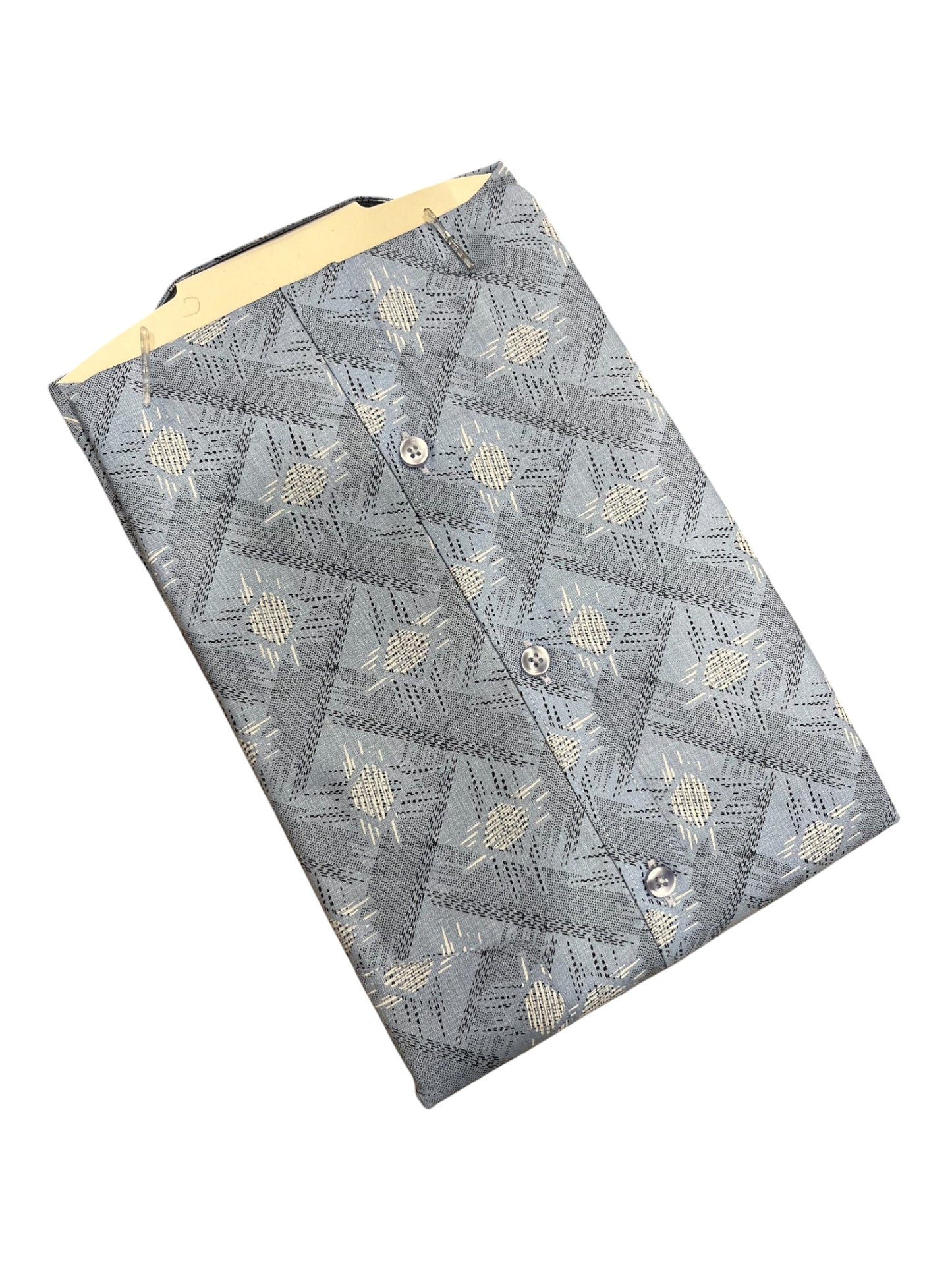 Southloom Pure Cotton Blue Printed Shirt (XL HS)