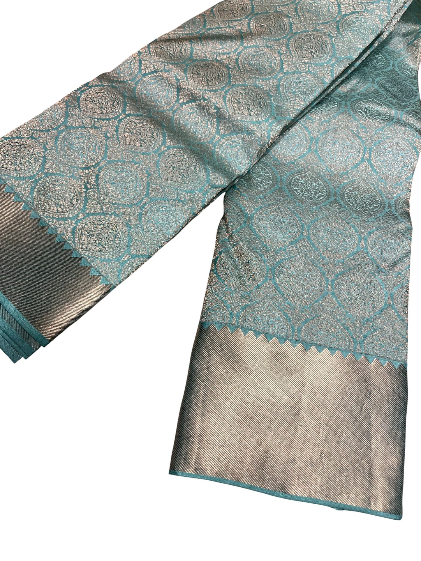 Southloom Pure Handloom Bridal Kanchipuram Silk Saree with Korvai Work
