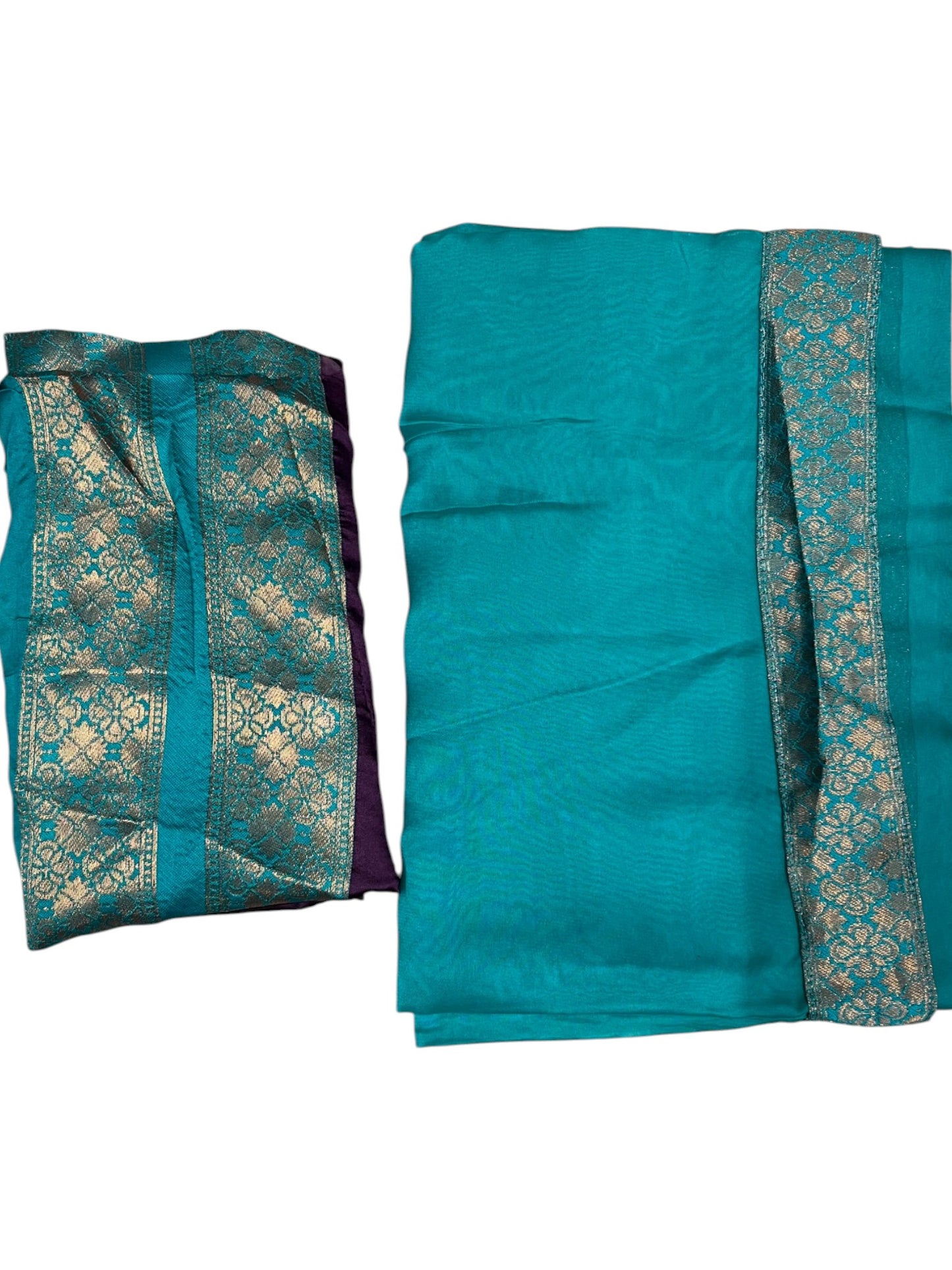 Southloom Semi Silk Dhavani Set with Pavada and Purple Blouse PieceSLDHAVANI SL542