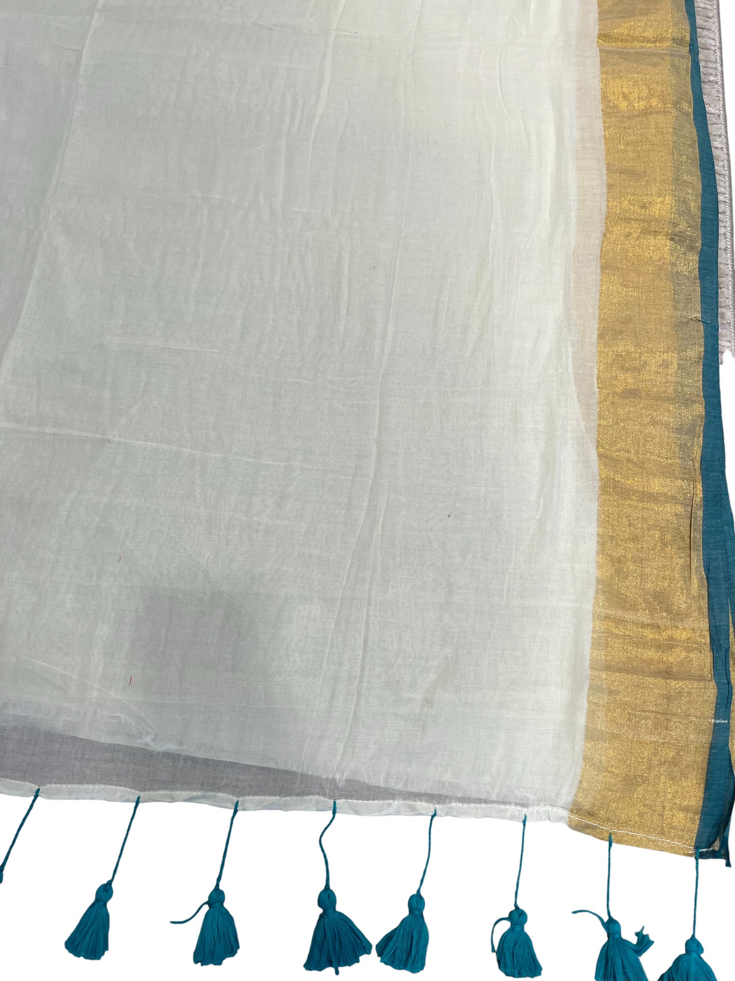 Southloom Mul Cotton 120 x 120 Soft Fabric Saree in Green Colour