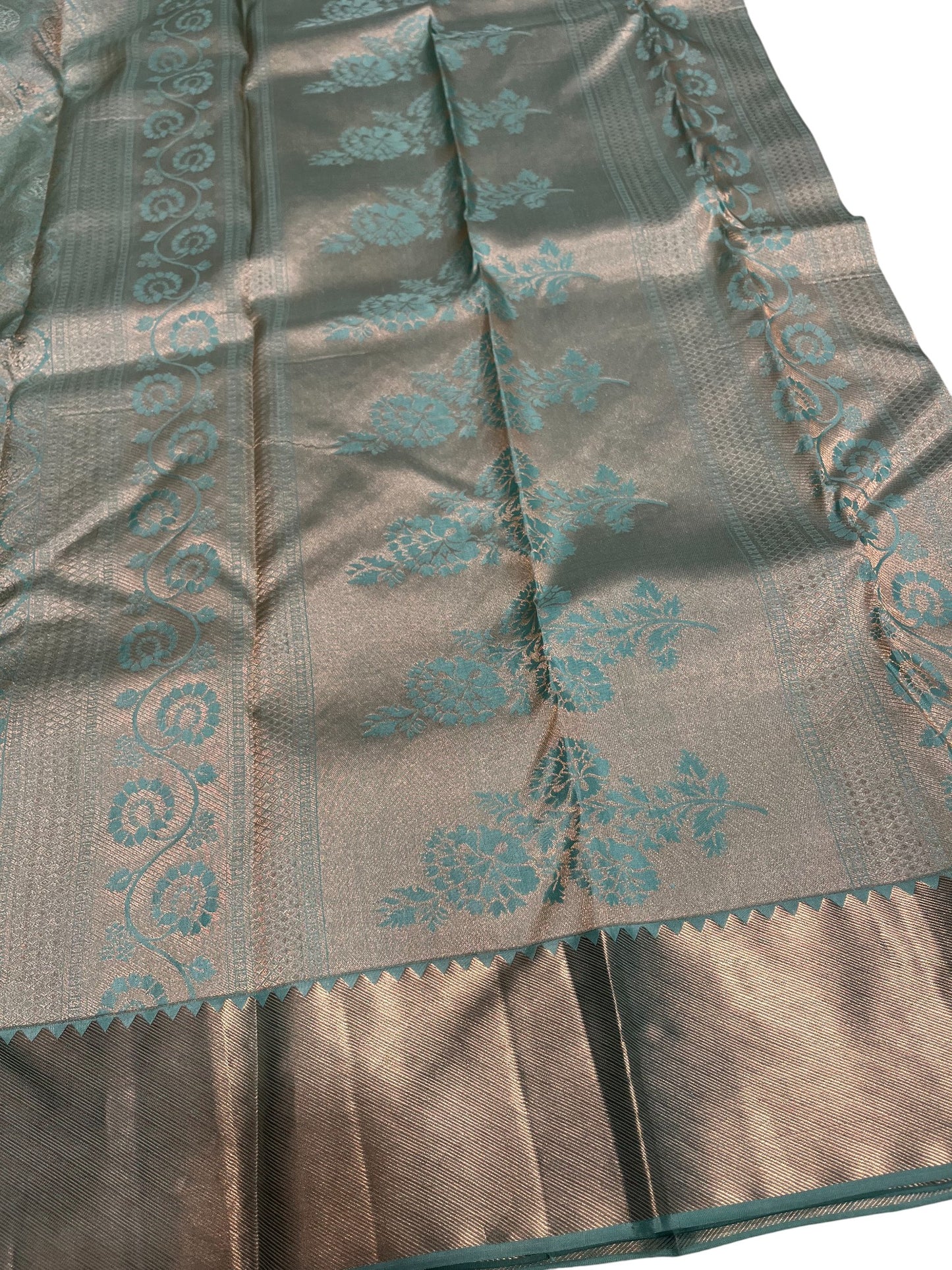 Southloom Pure Handloom Bridal Kanchipuram Silk Saree with Korvai Work