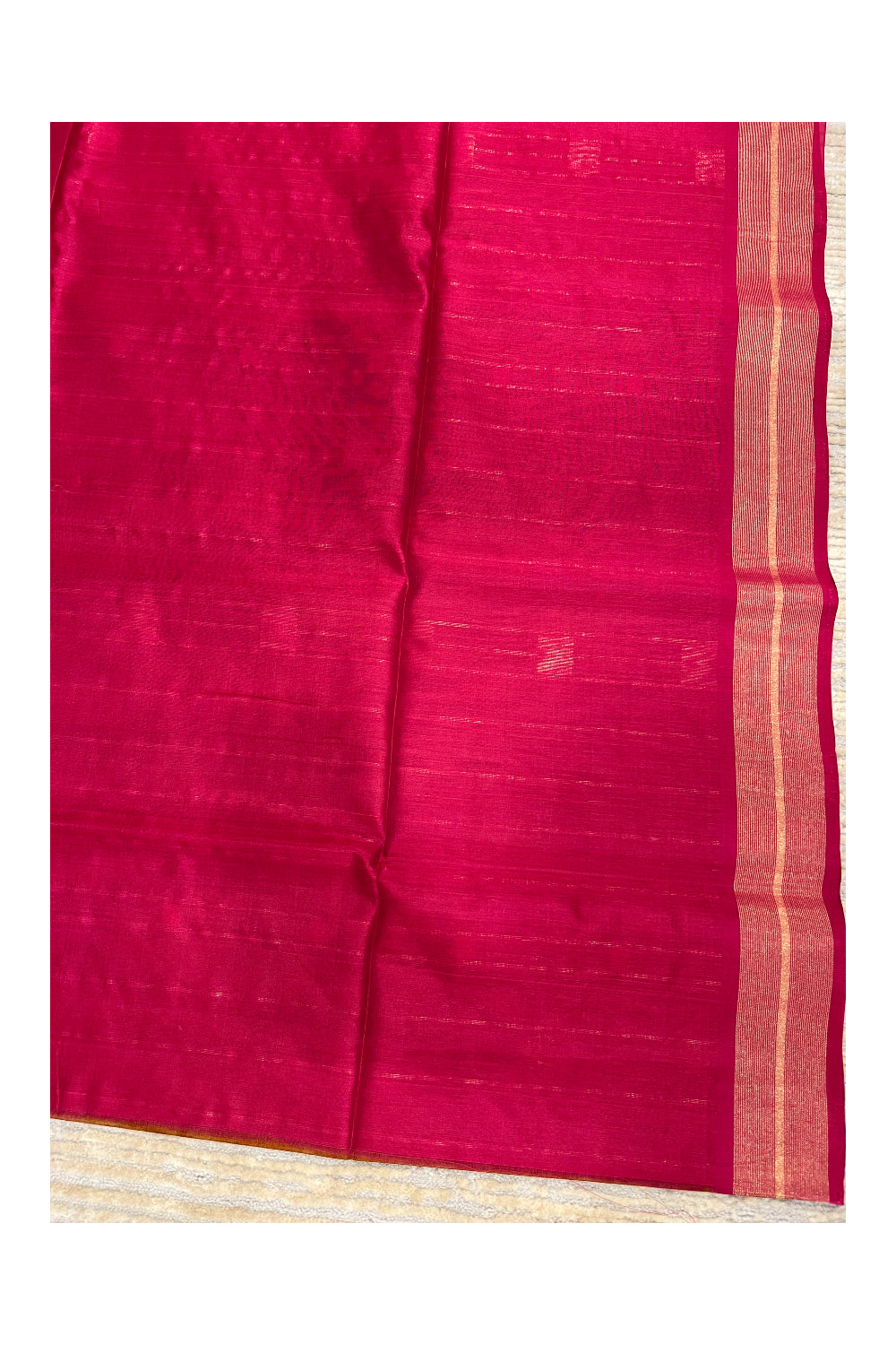 Southloom Pure Handloom Cotton Silk Saree With Handwoven Work Across Body and Blouse in Brown And Pink