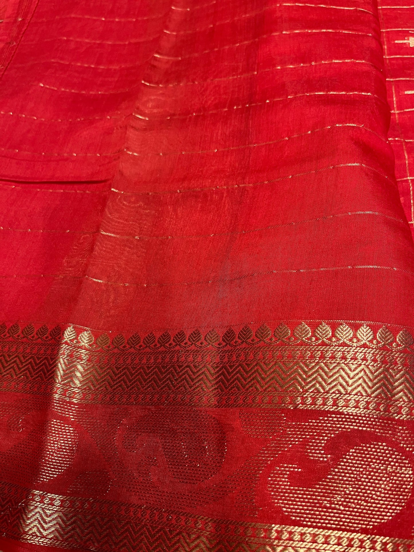 Southloom Georgete Banarasi Silk Saree with Woven Work on Body and Borders