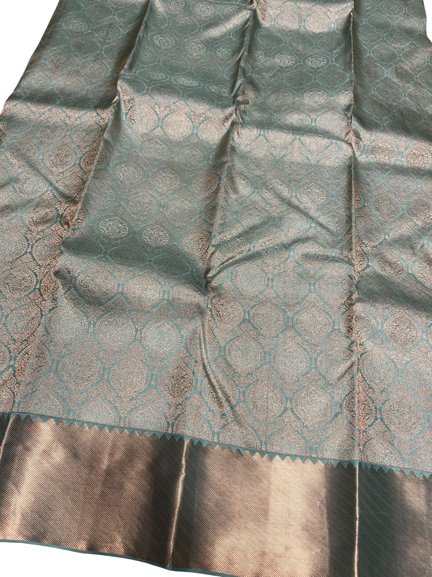 Southloom Pure Handloom Bridal Kanchipuram Silk Saree with Korvai Work