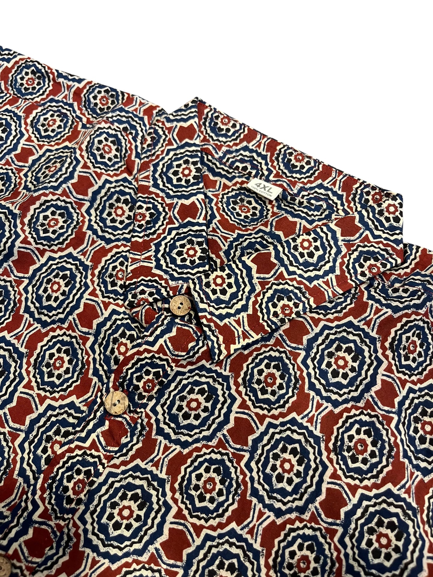 Southloom Jaipur Pure Cotton Printed Shirt For Men (4XL)