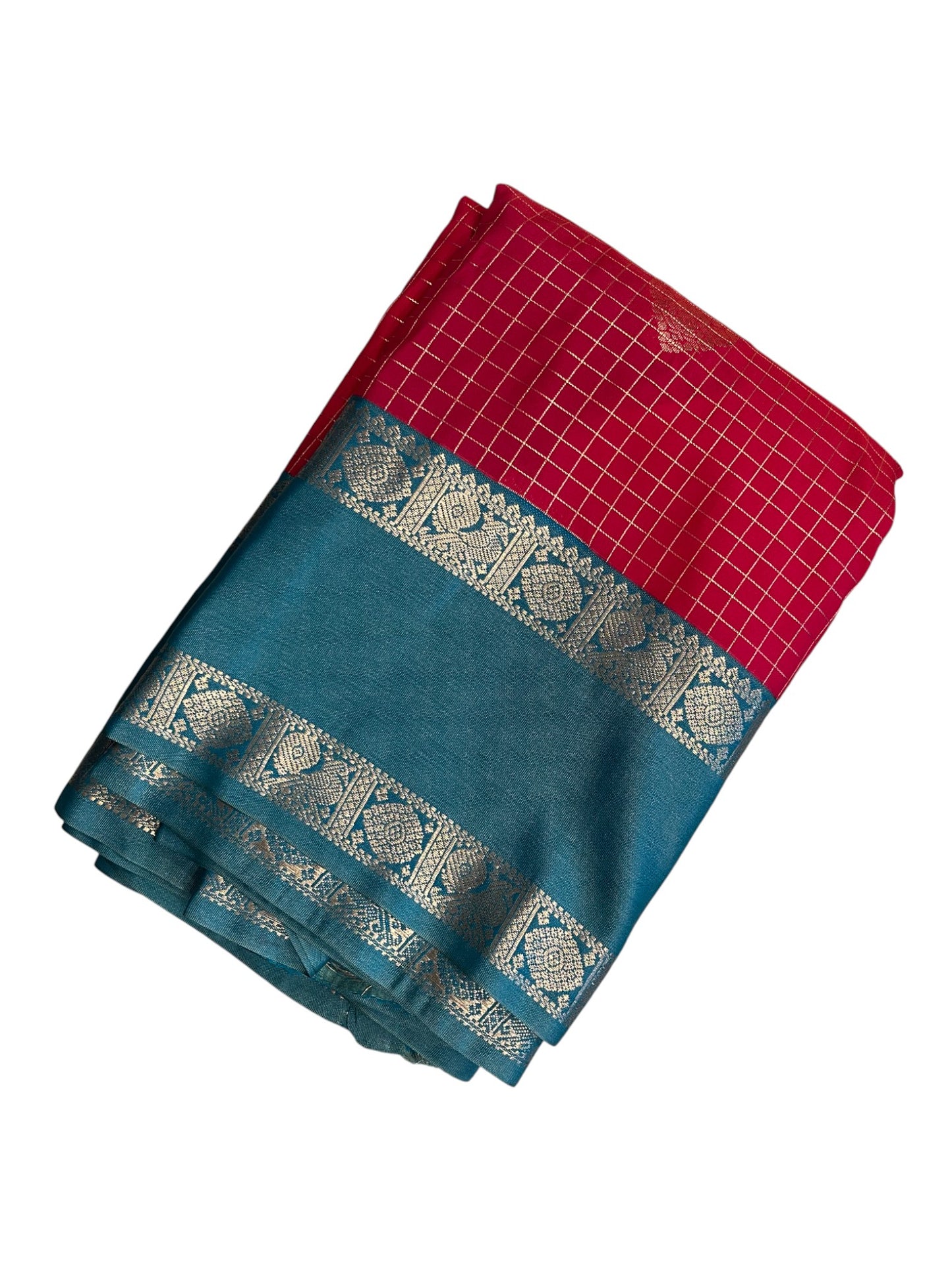 Southloom Banarasi Semi Silk Saree with Woven Work on Body(Red)