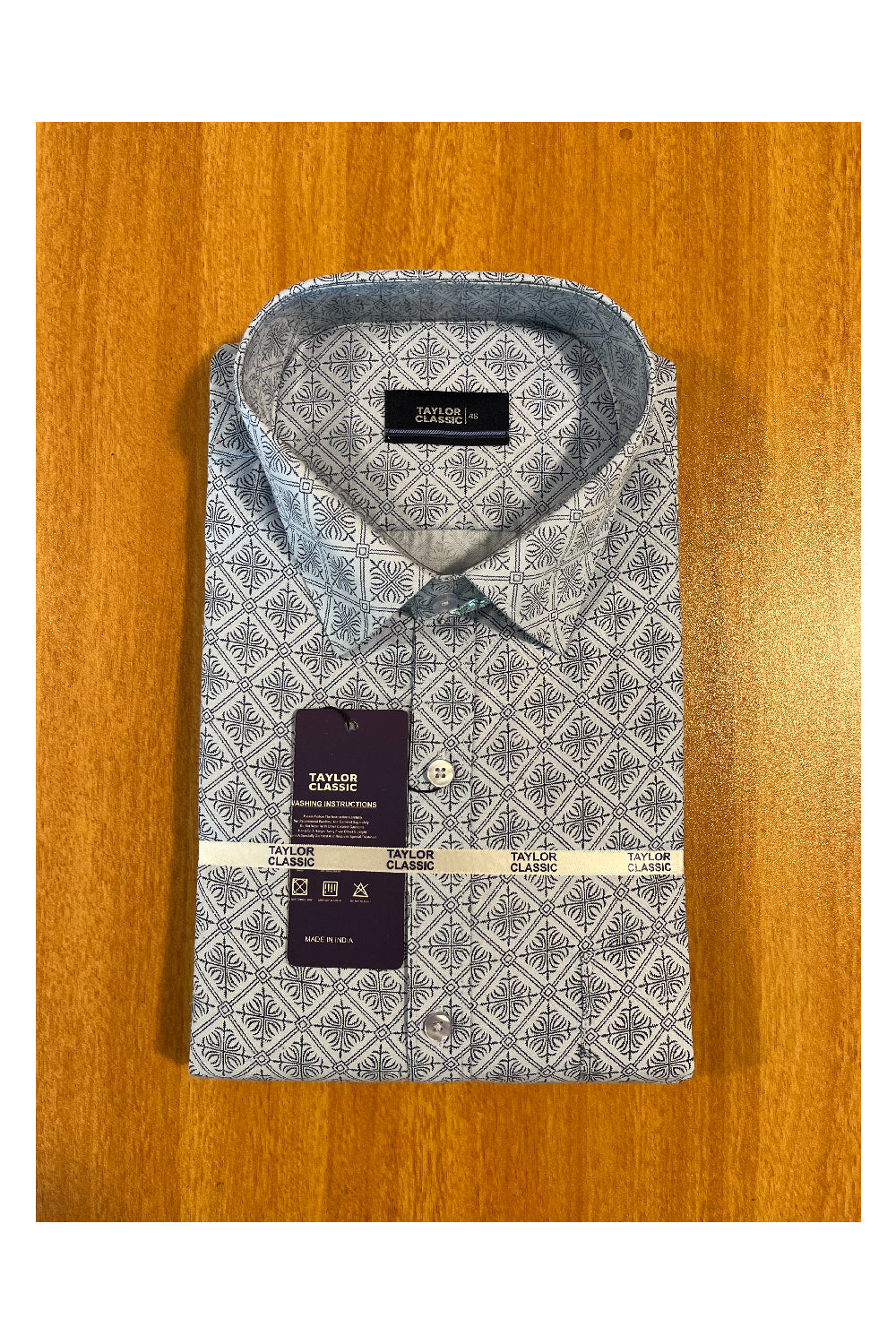 Pure Cotton Blue Printed Shirt (46 FS)