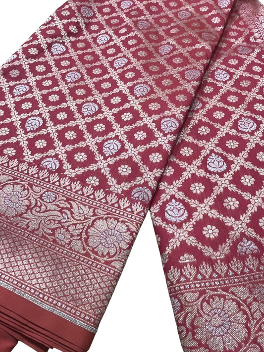 Southloom Pure Banarasi Silk Saree with Woven Work on Body and Borders