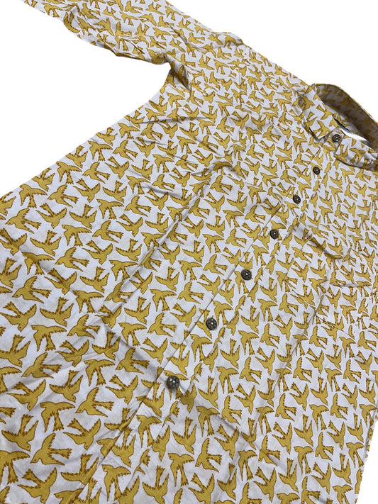 Southloom Jaipur Pure Cotton Block Printed Shirt for Men (Medium)