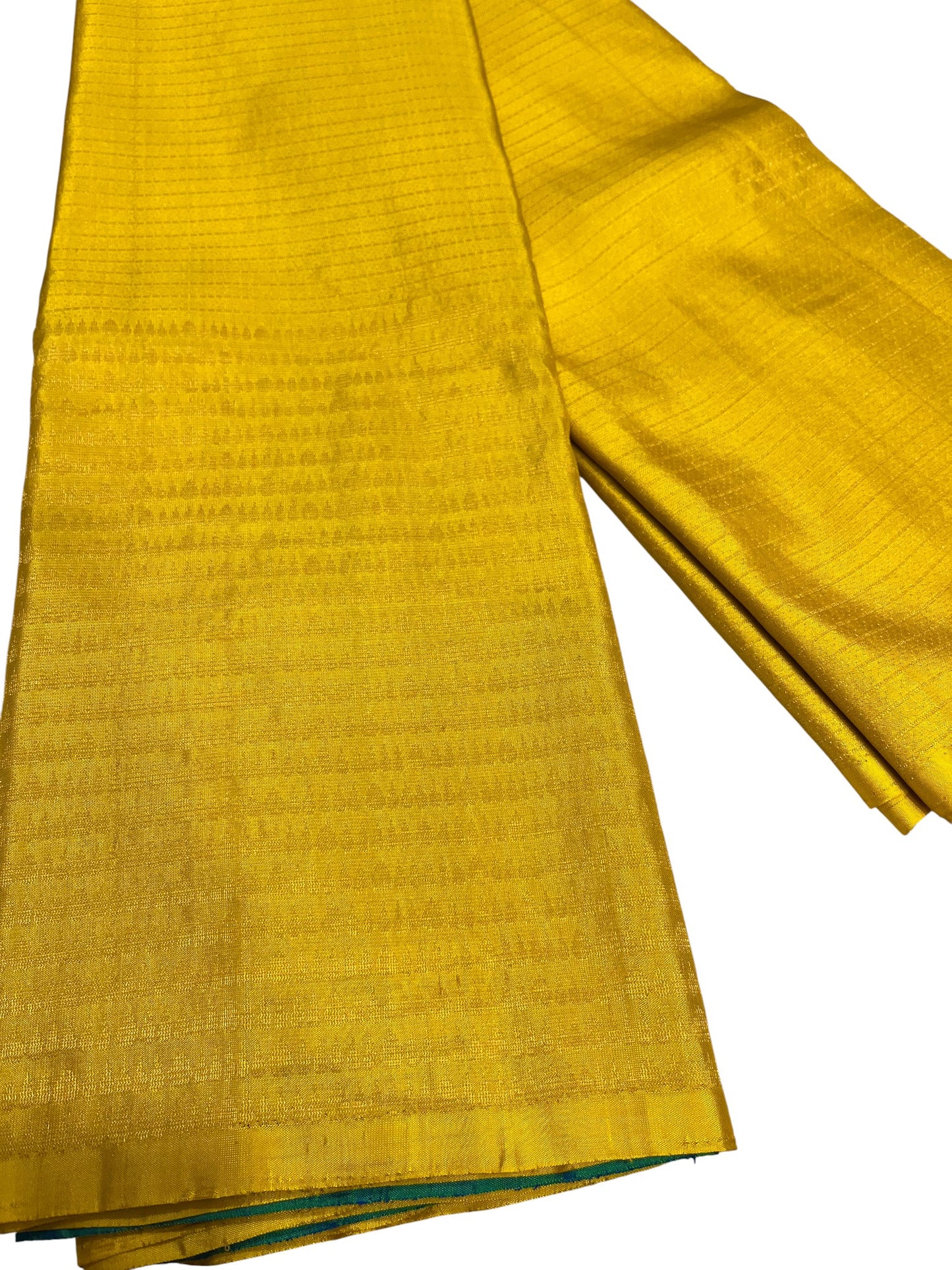 Southloom Premium Handloom Bridal Kanchipuram Silk Saree with Koravi Works (Yellow & Green)