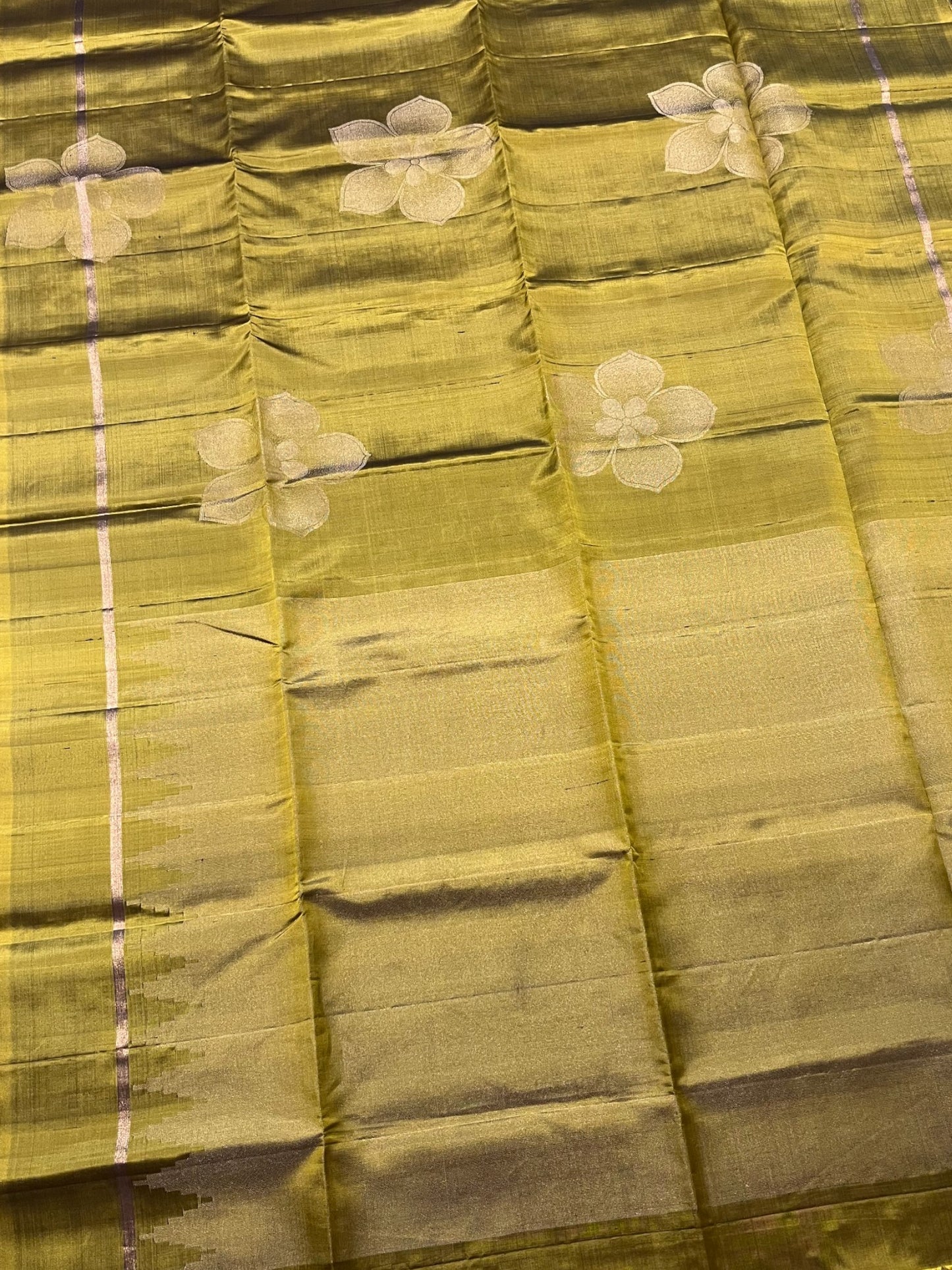 Southloom Pure Handloom Bridal Kanchipuram Silk Saree with Korvai Work