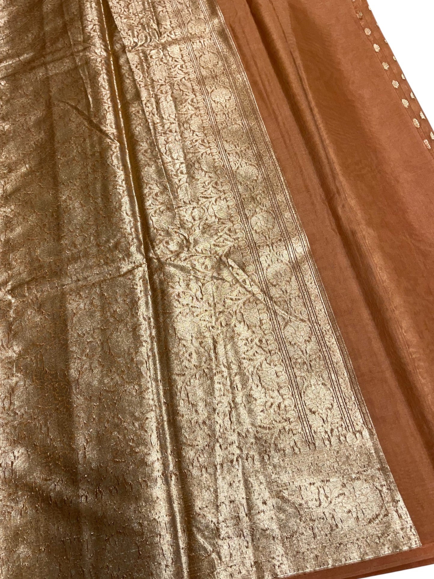 Southloom Cotton Banarasi Silk Saree with Woven Work on Body and Borders