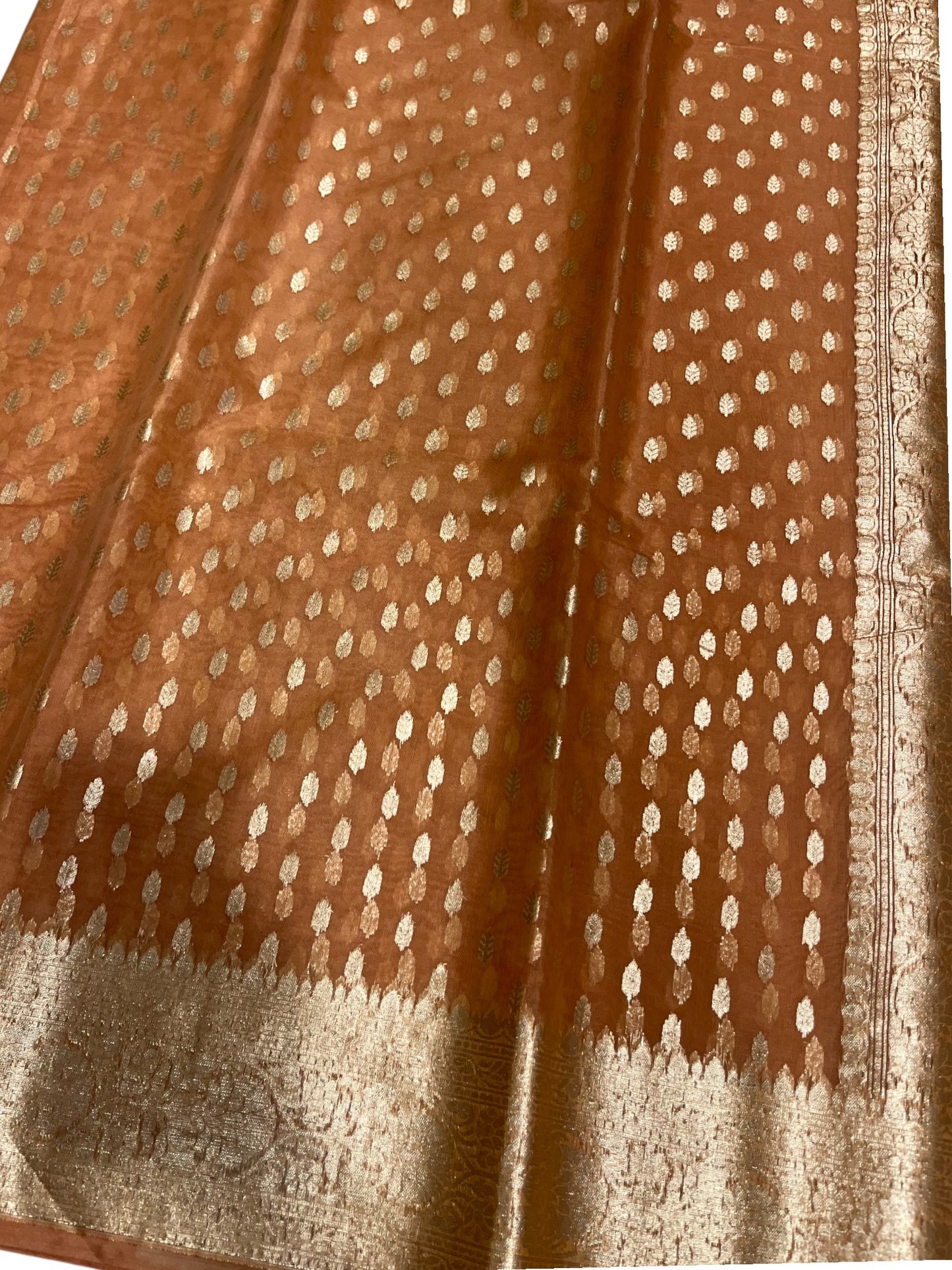 Southloom Cotton Banarasi Silk Saree with Woven Work on Body and Borders