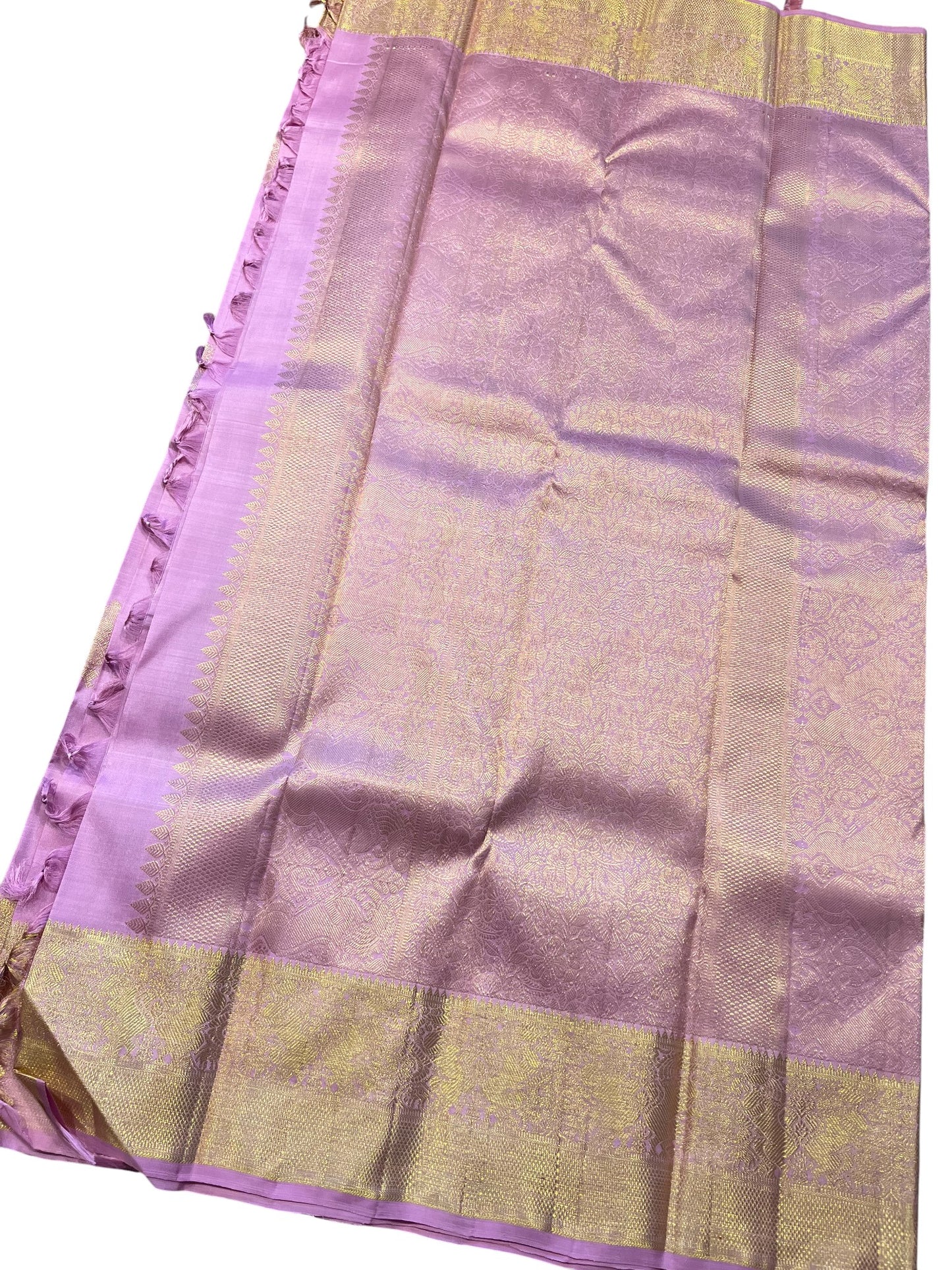 Southloom Premium Bridal Handloom Kanchipuram Silk Saree With Korvai Works (Pink)