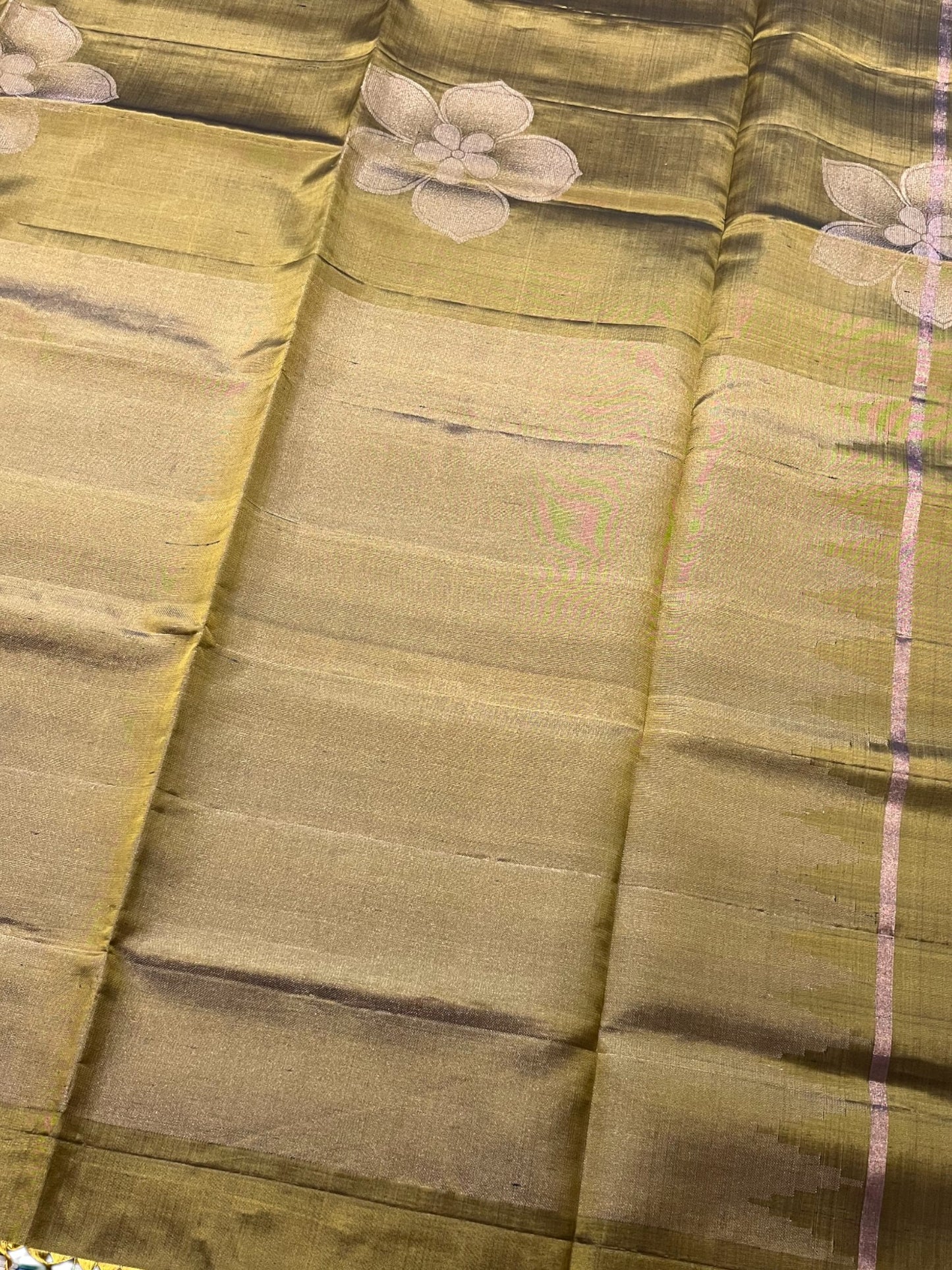 Southloom Pure Handloom Bridal Kanchipuram Silk Saree with Korvai Work