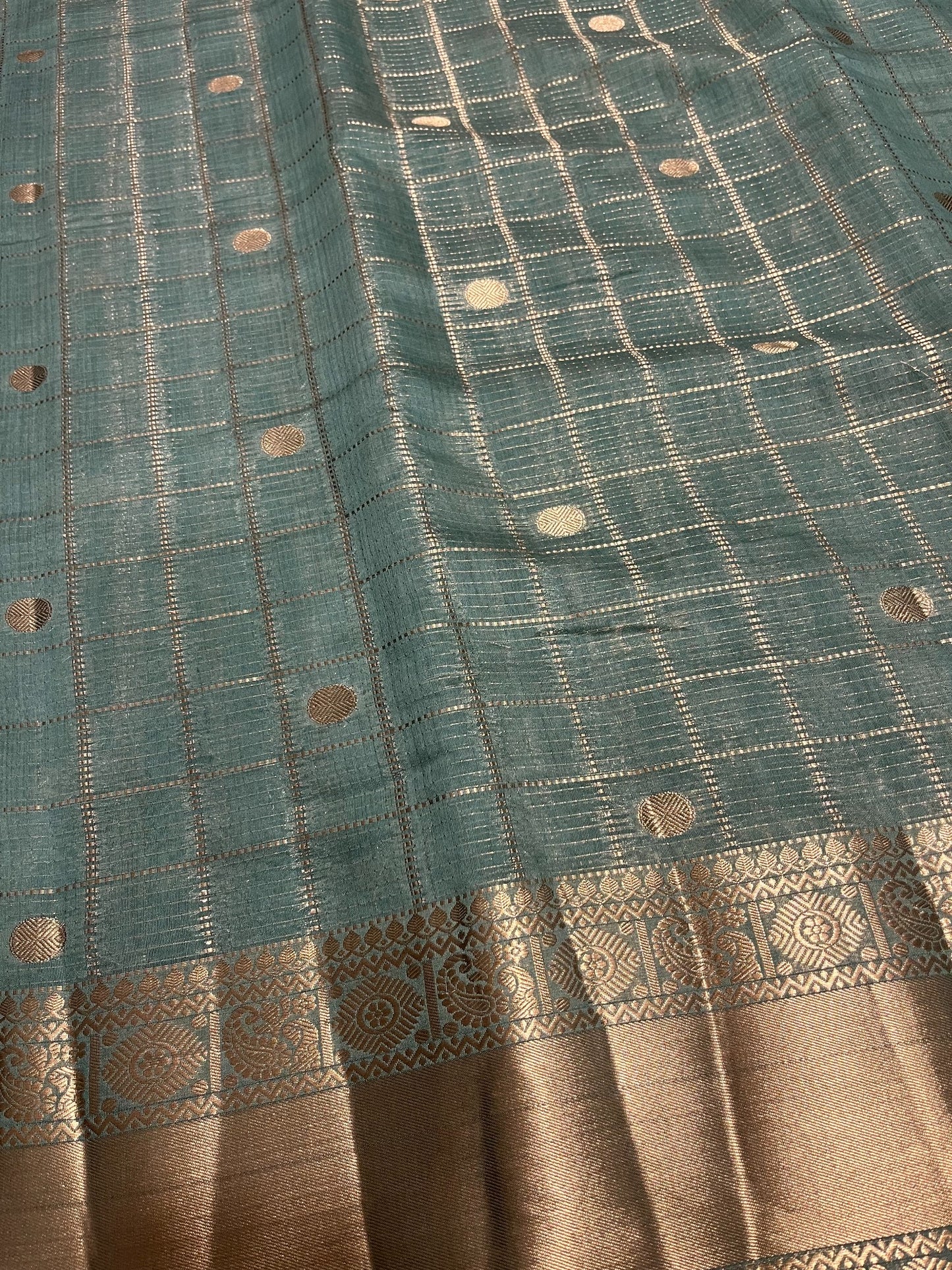 Southloom Georgete Banarasi Silk Saree with Woven Work on Body and Borders