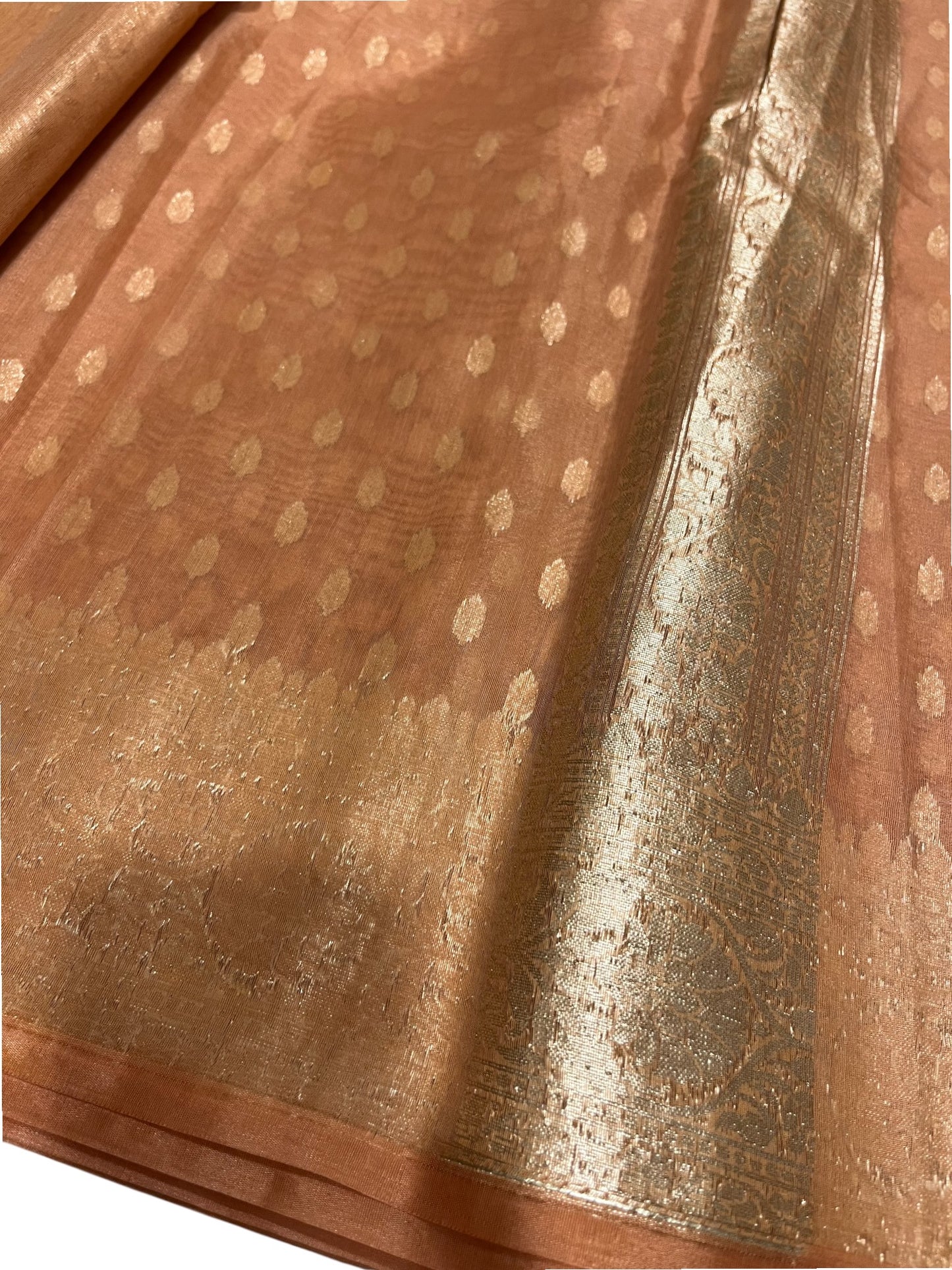 Southloom Cotton Banarasi Silk Saree with Woven Work on Body and Borders