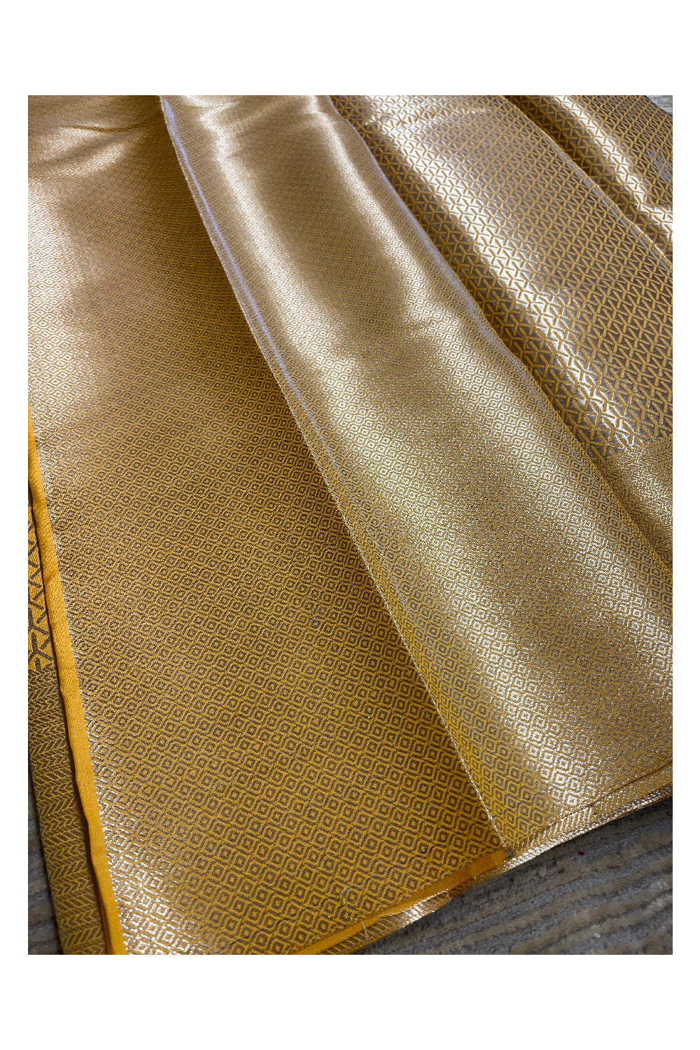 Southloom Banarasi Silver Zari Brocade Work Silk Saree in Yellow Pastel Shade