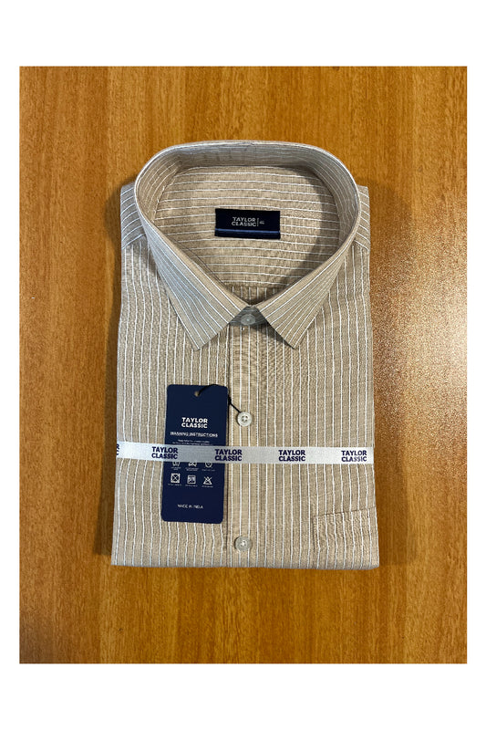 Pure Cotton Grey Shirt with Lines SLSHIRT 46 FS