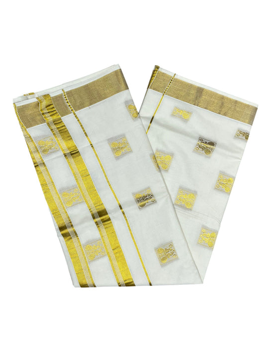 Southloom Kerala Pure Cotton Saree with Peacock Woven Work on Body