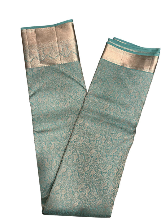 Southloom Pure Handloom Bridal Kanchipuram Silk Saree with Korvai Work