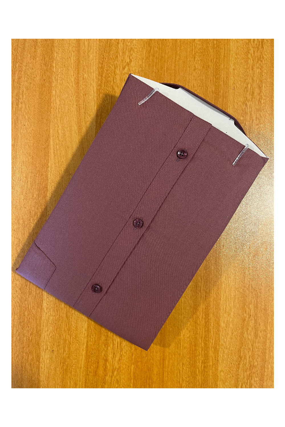 Pure Cotton Purple Solid Shirt SLSHIRT 46 HS