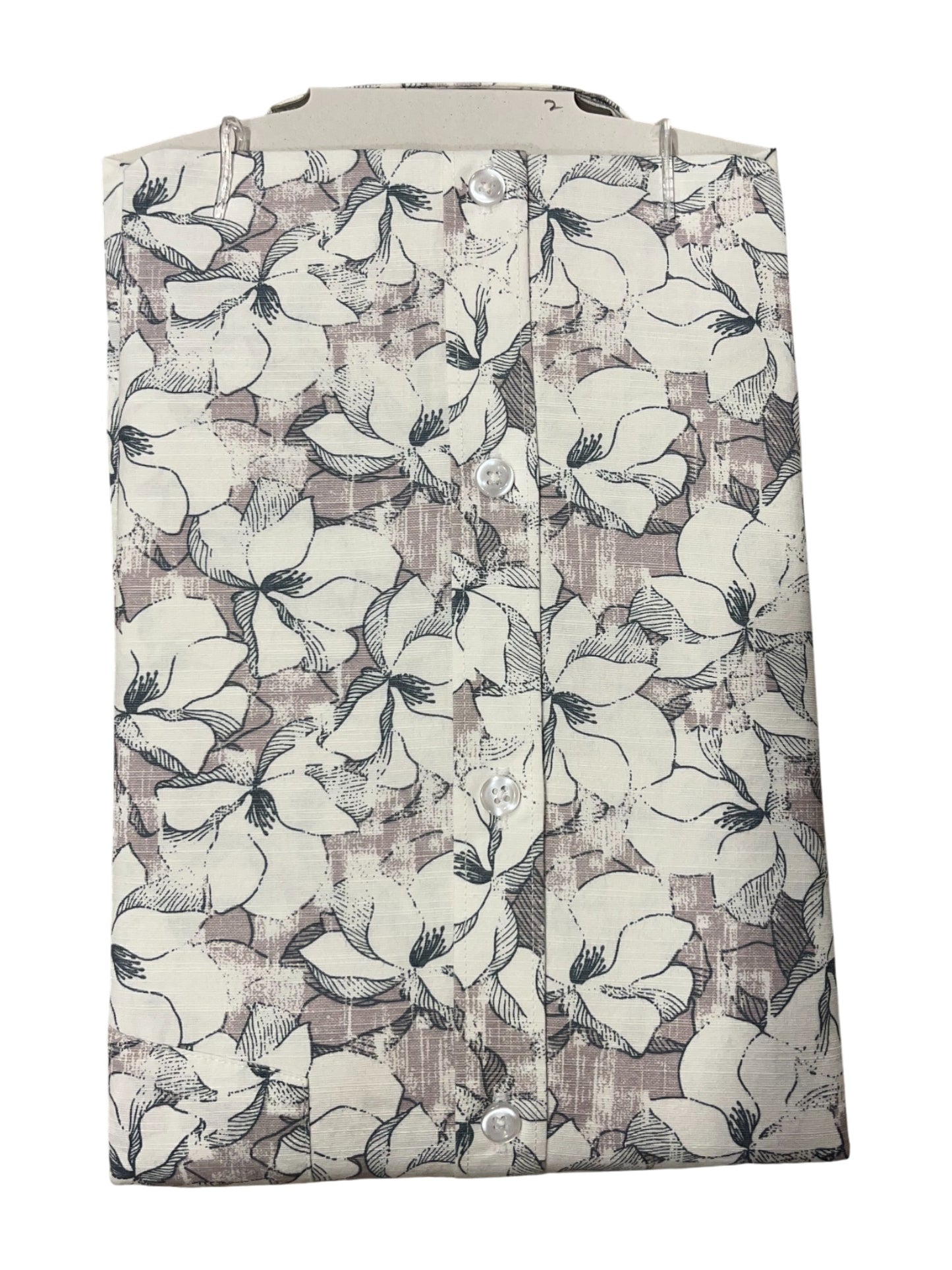 Southloom Pure Cotton Off-White Printed Shirt (XL FS)