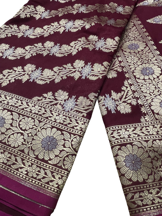 Southloom Pure Banarasi Silk Saree with Woven Work on Body and Borders