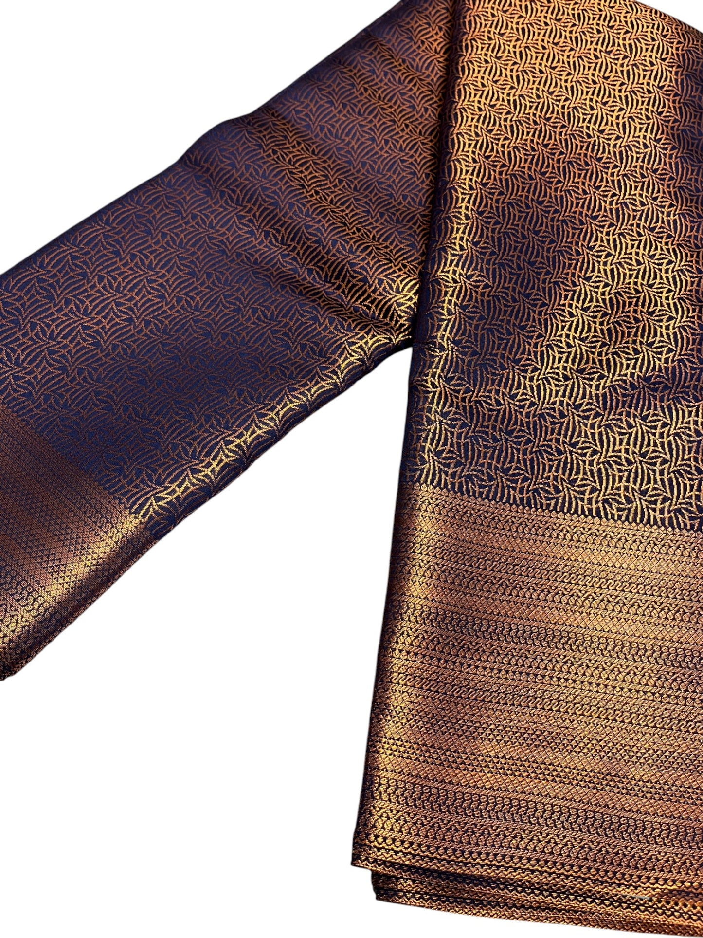 Southloom Premium Semi Silk Zari Work Brocade Saree in Bridal Blue with Matching Pallu