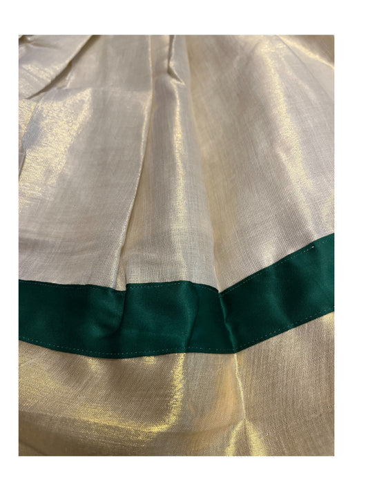 Southloom Kerala Tissue pavada and Blouse with Embroidery Work (Age 2)