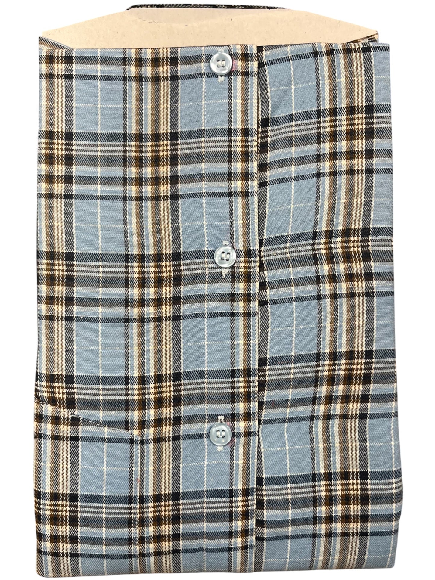 Southloom Pure Cotton Blue Check Shirt (44 HS)