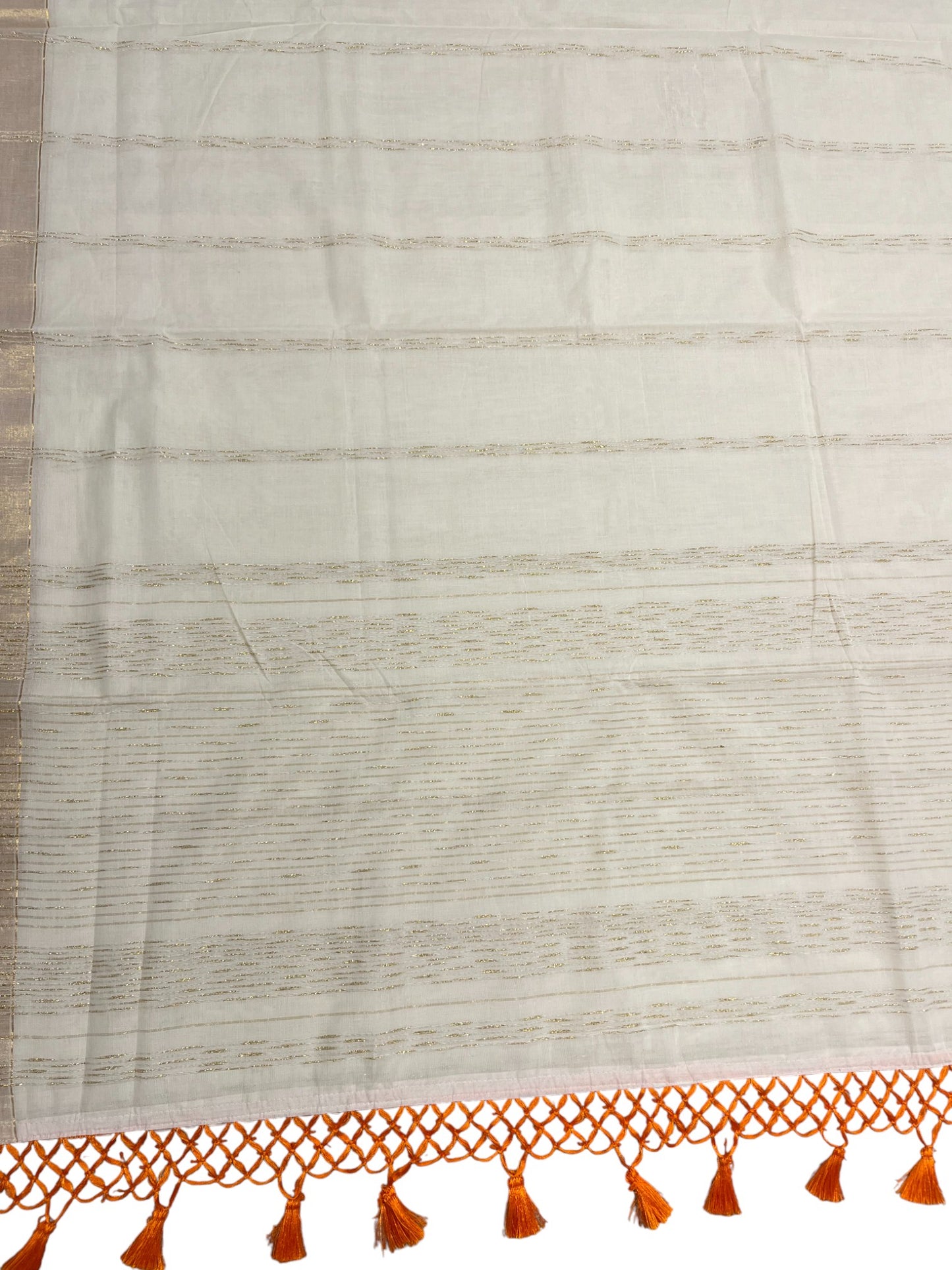 Southloom Kerala Cotton Kasavu Saree with Golden Thread Work