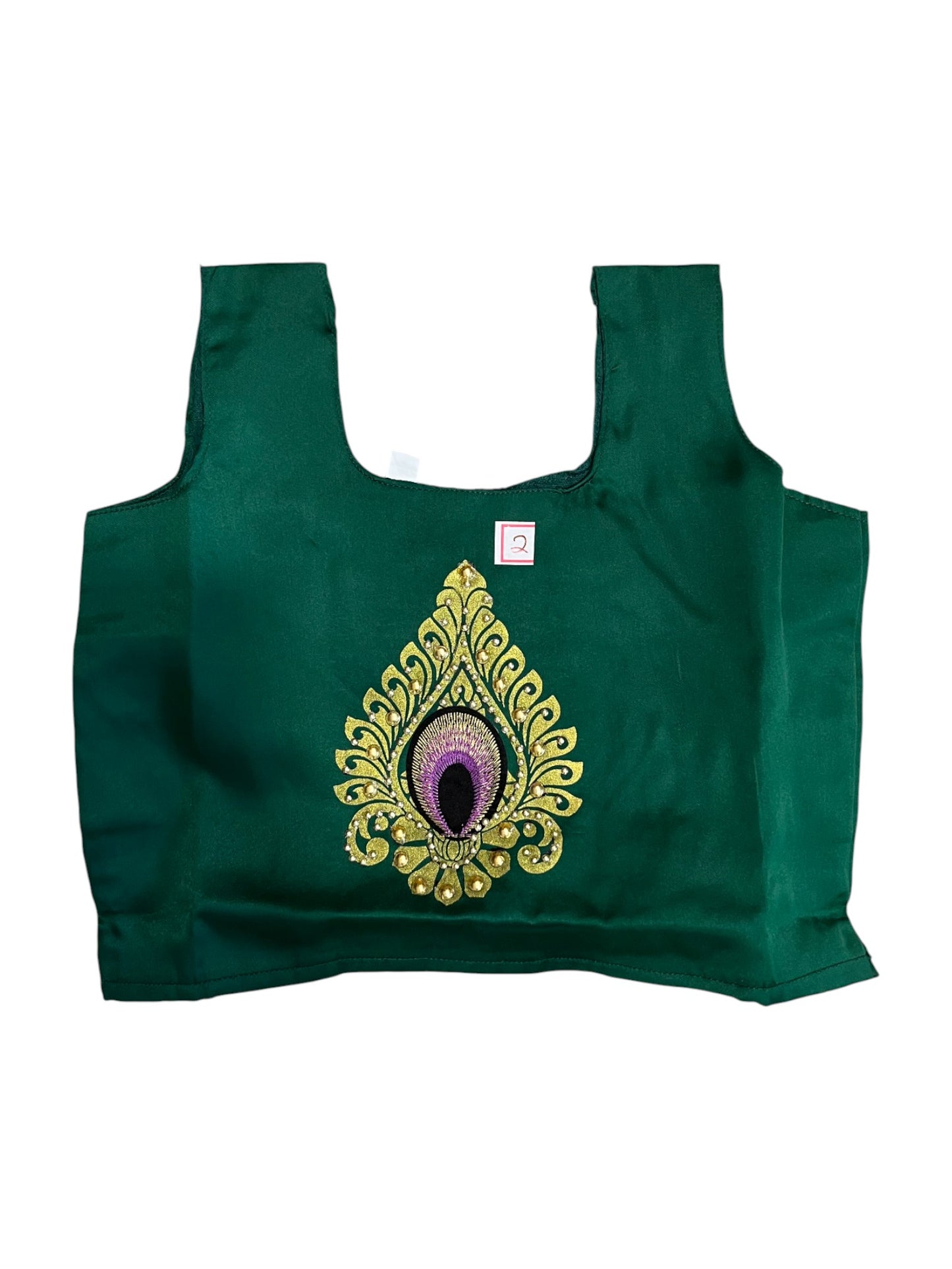 Southloom Kerala Tissue pavada and Blouse with Embroidery Work (Age 2)