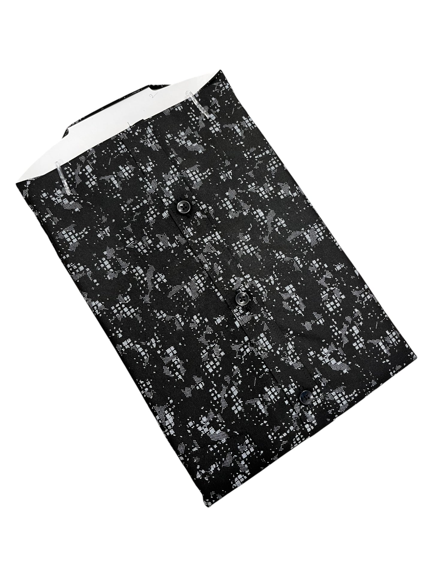 Southloom Pure Cotton Black Printed Shirt (XL HS)