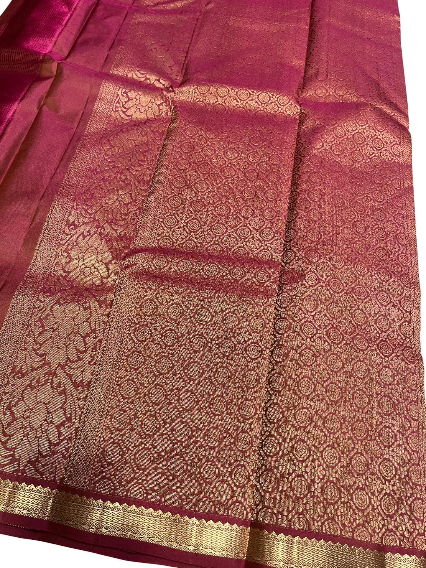 Southloom Premium Handloom Bridal Kanchipuram Silk Saree with Koravi Works (Yellow & Maroon)