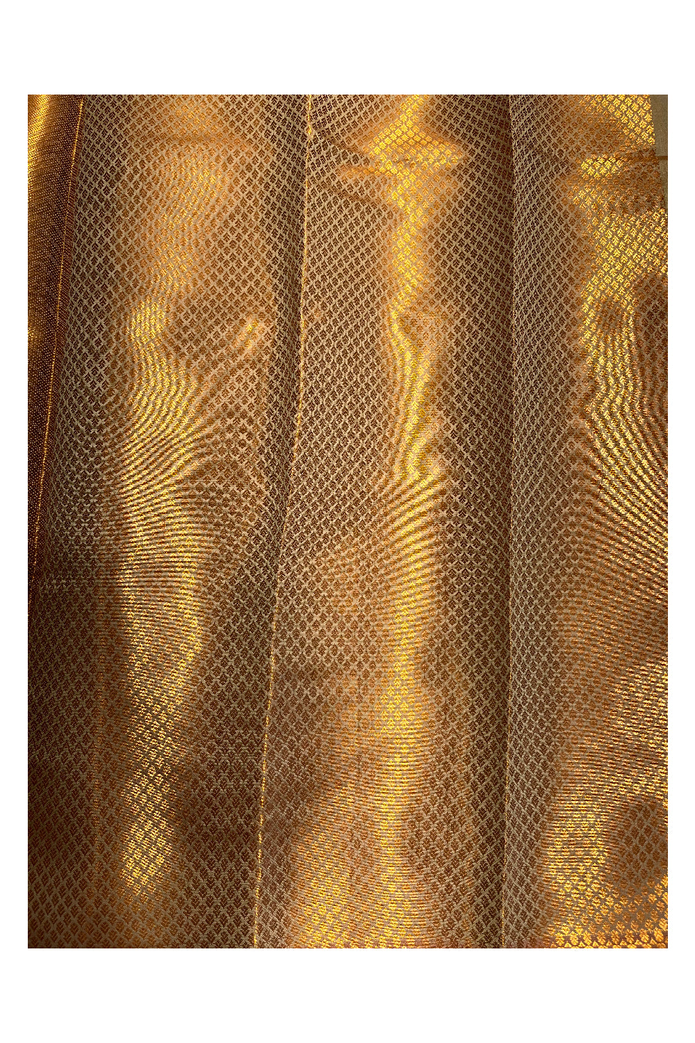 Southloom Banarasi Silk Brocade Bridal Saree WIth Woven Borders And Blouse Piece in Gold And Yellow