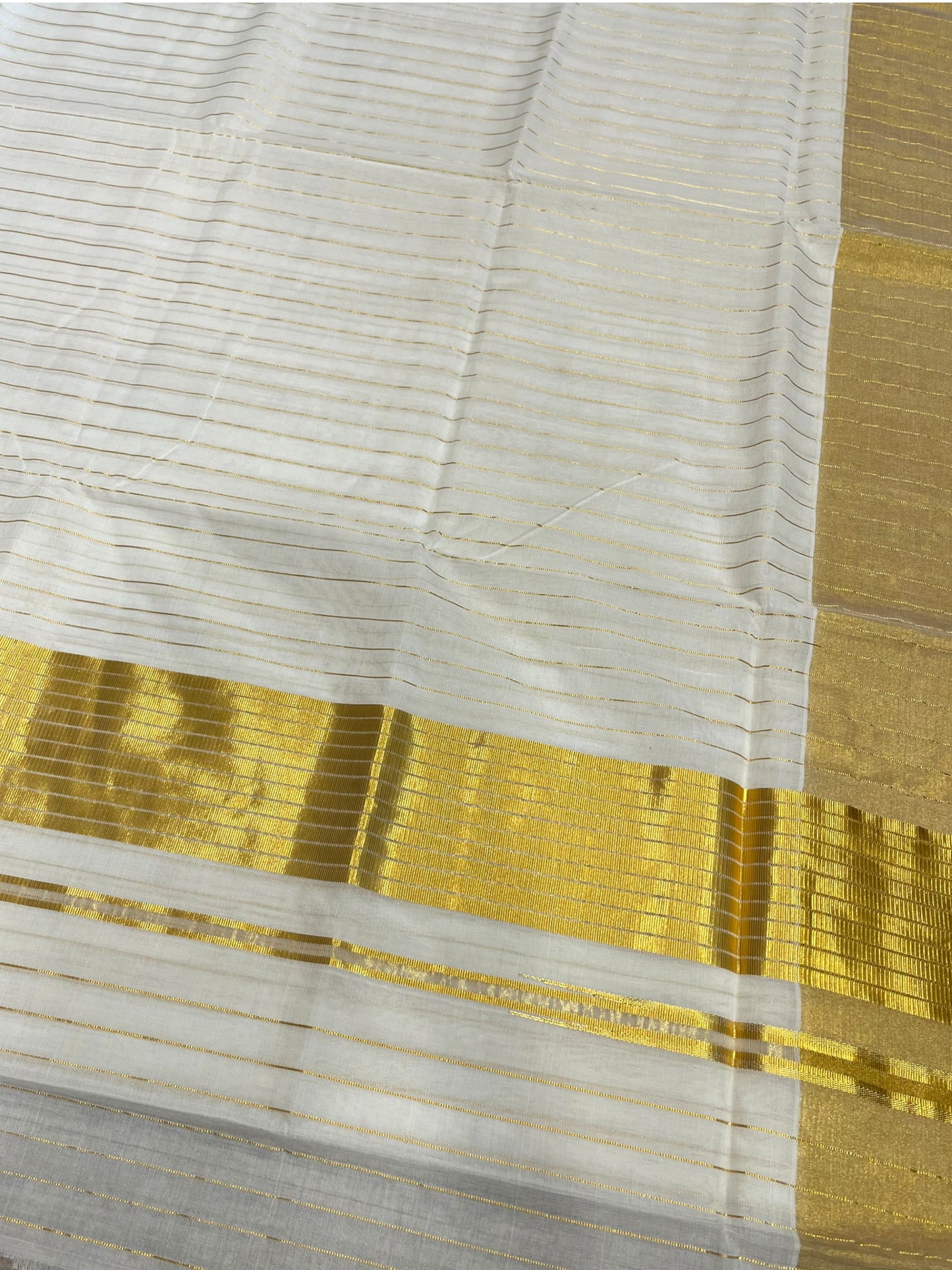 Southloom Super Premium Balaramapuram Unakkupaavu Handloom Cotton Saree with Stripes on Body