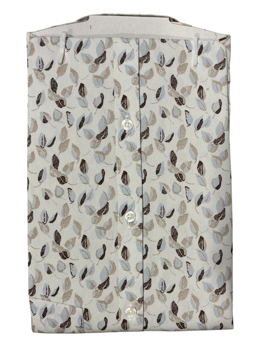 Southloom Pure Cotton Off-White Printed Shirt (XL FS)