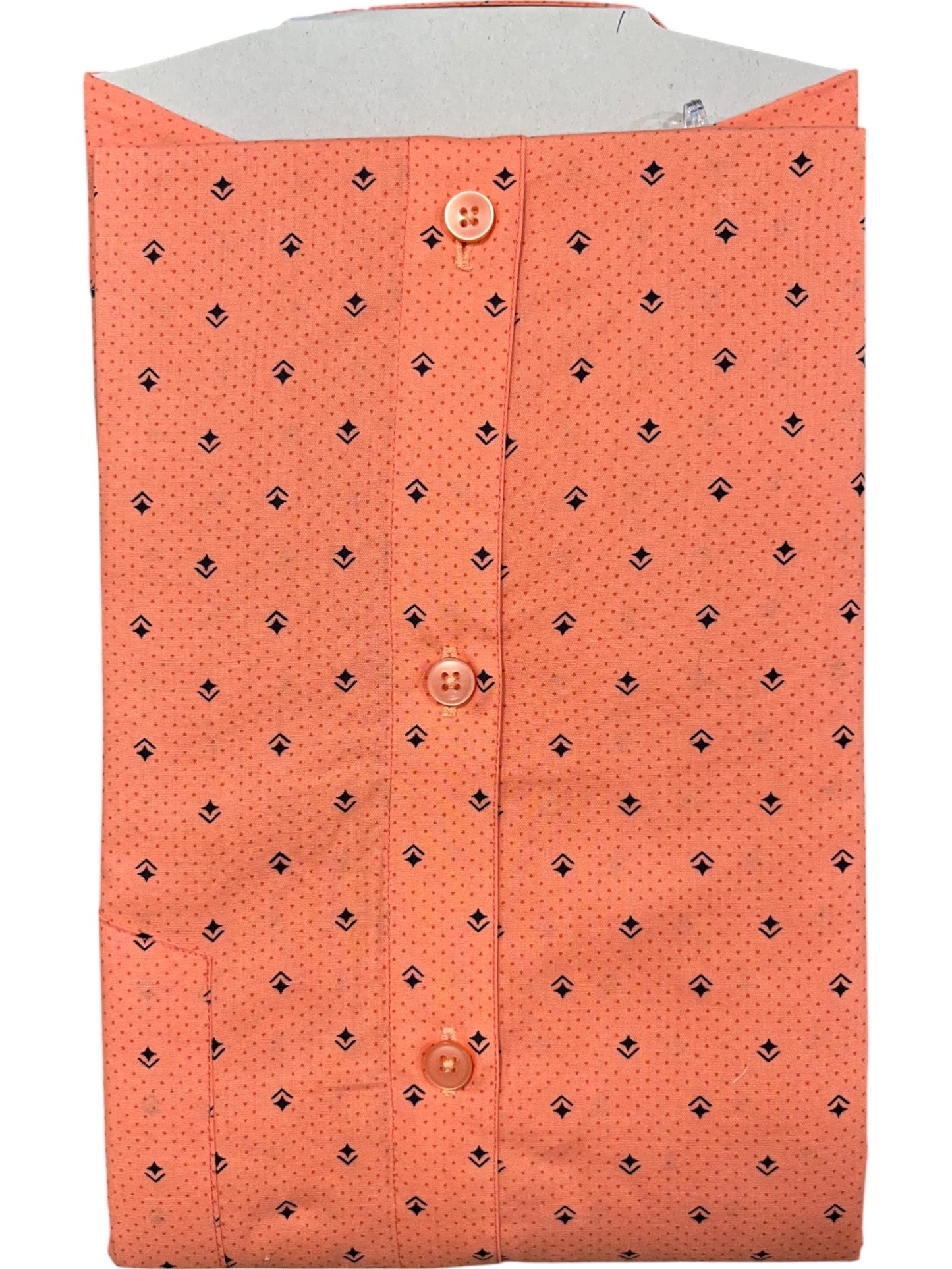 Southloom Pure Cotton Peach Printed Shirt (44 FS)