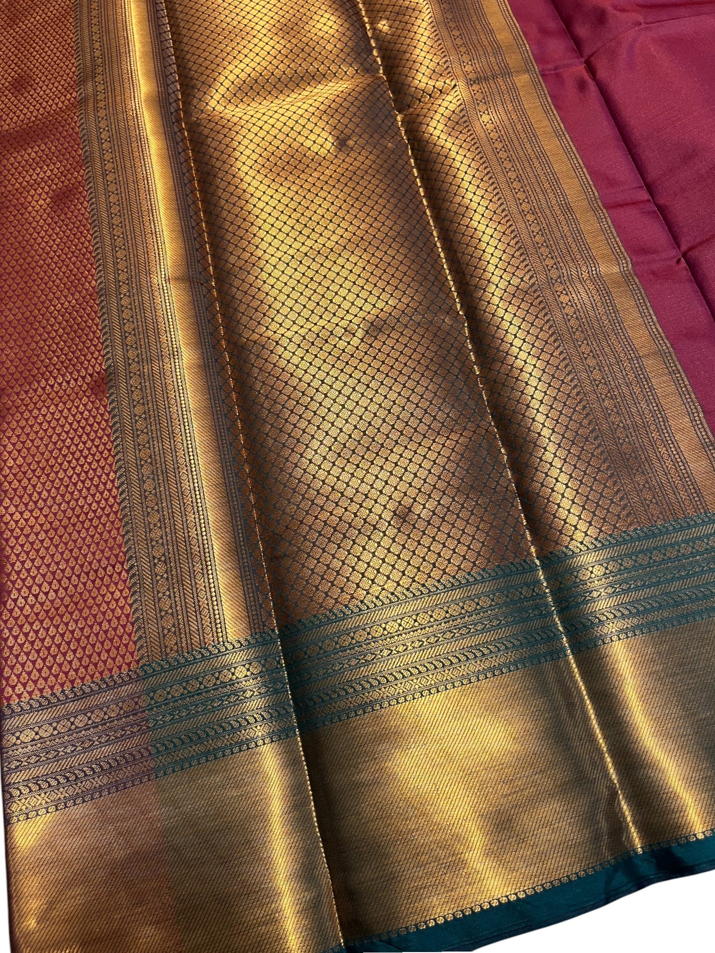 Southloom Premium Semi Silk Zari Work Brocade Saree in Bridal Maroon with Matching Pallu