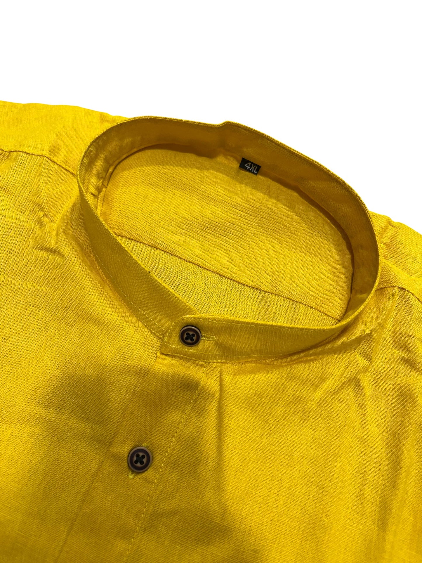 Southloom Yellow Short Cotton Kurta Shirt for Men