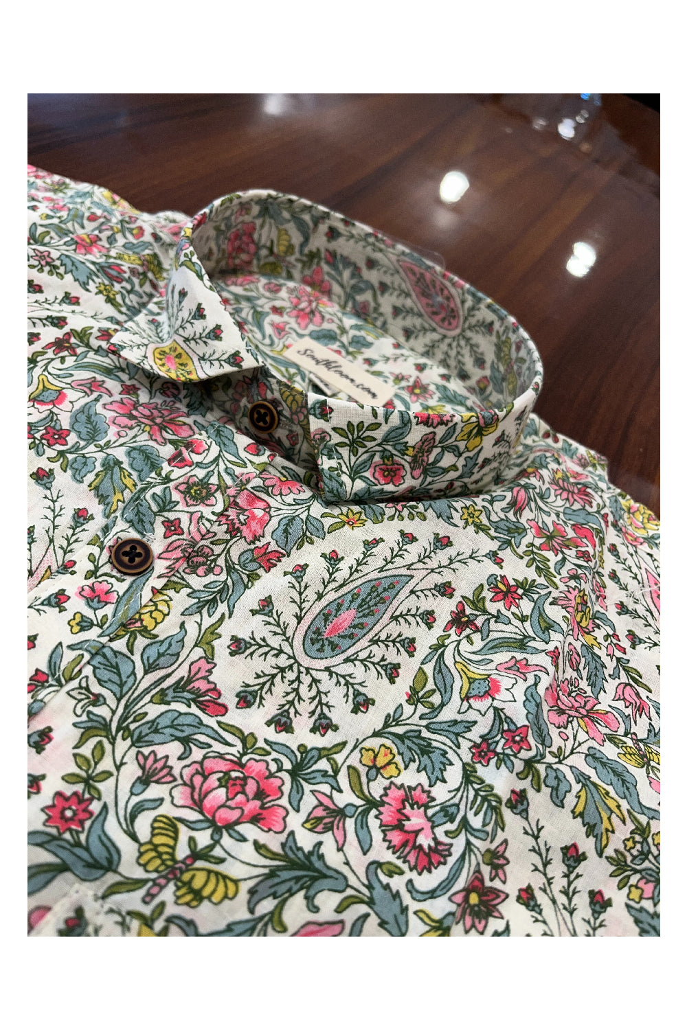 Southloom Jaipur Pure Cotton Printed Shirt For Men (XL)