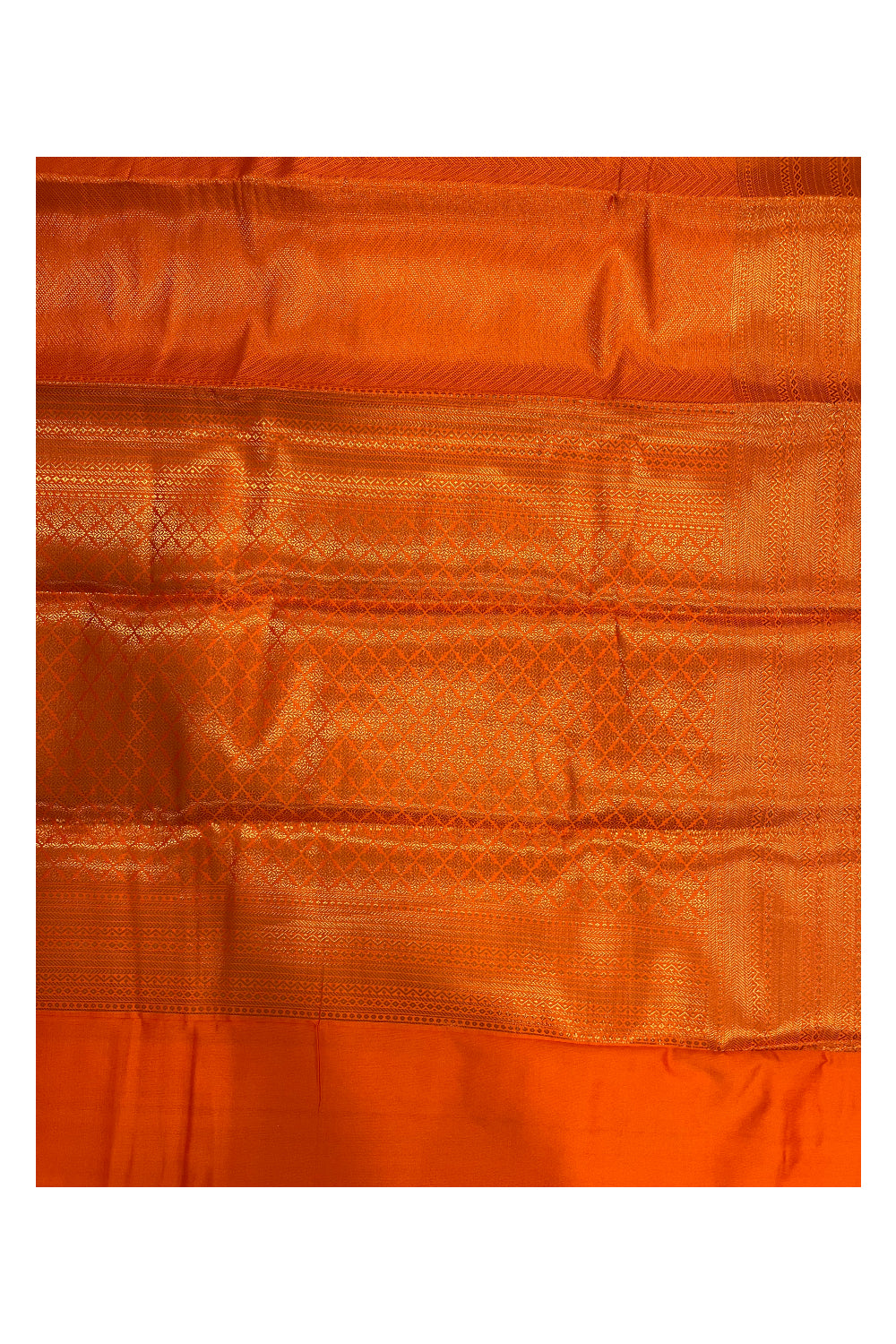 Southloom Banarasi Silk Brocade Bridal Saree WIth Woven Borders And Blouse Piece in Red and Gold