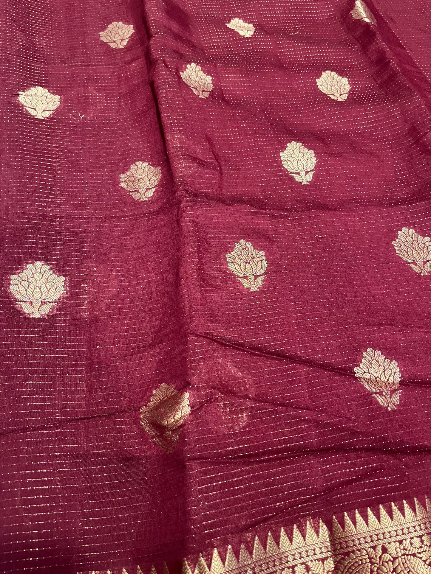 Southloom Georgete Banarasi Silk Saree with Woven Work on Body and Borders
