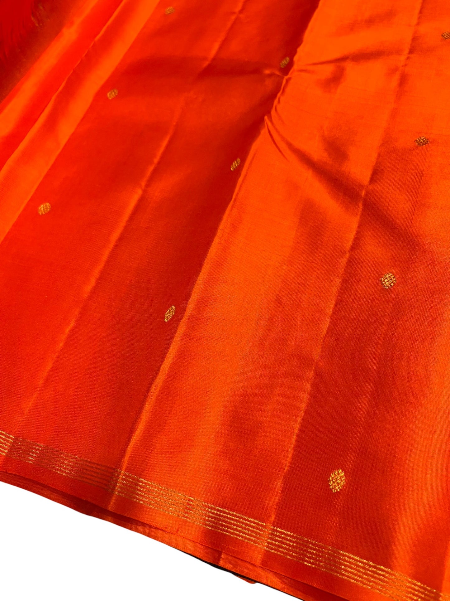 Southloom Pure Handloom Bridal Kanchipuram Silk Saree with Korvai Work (Blue & Orange)