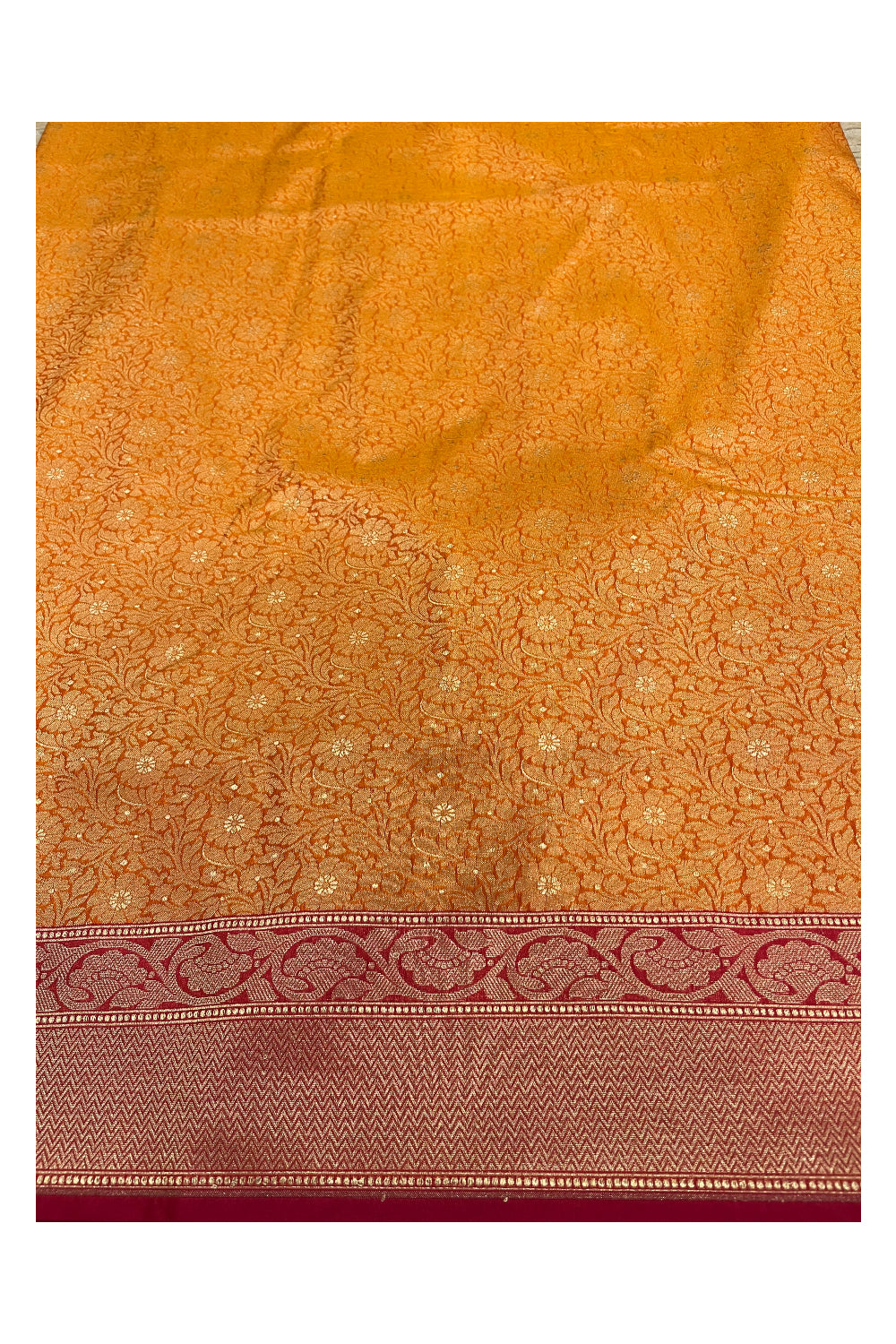 Southloom Banarasi Georgette Woven Work Saree in Magenta