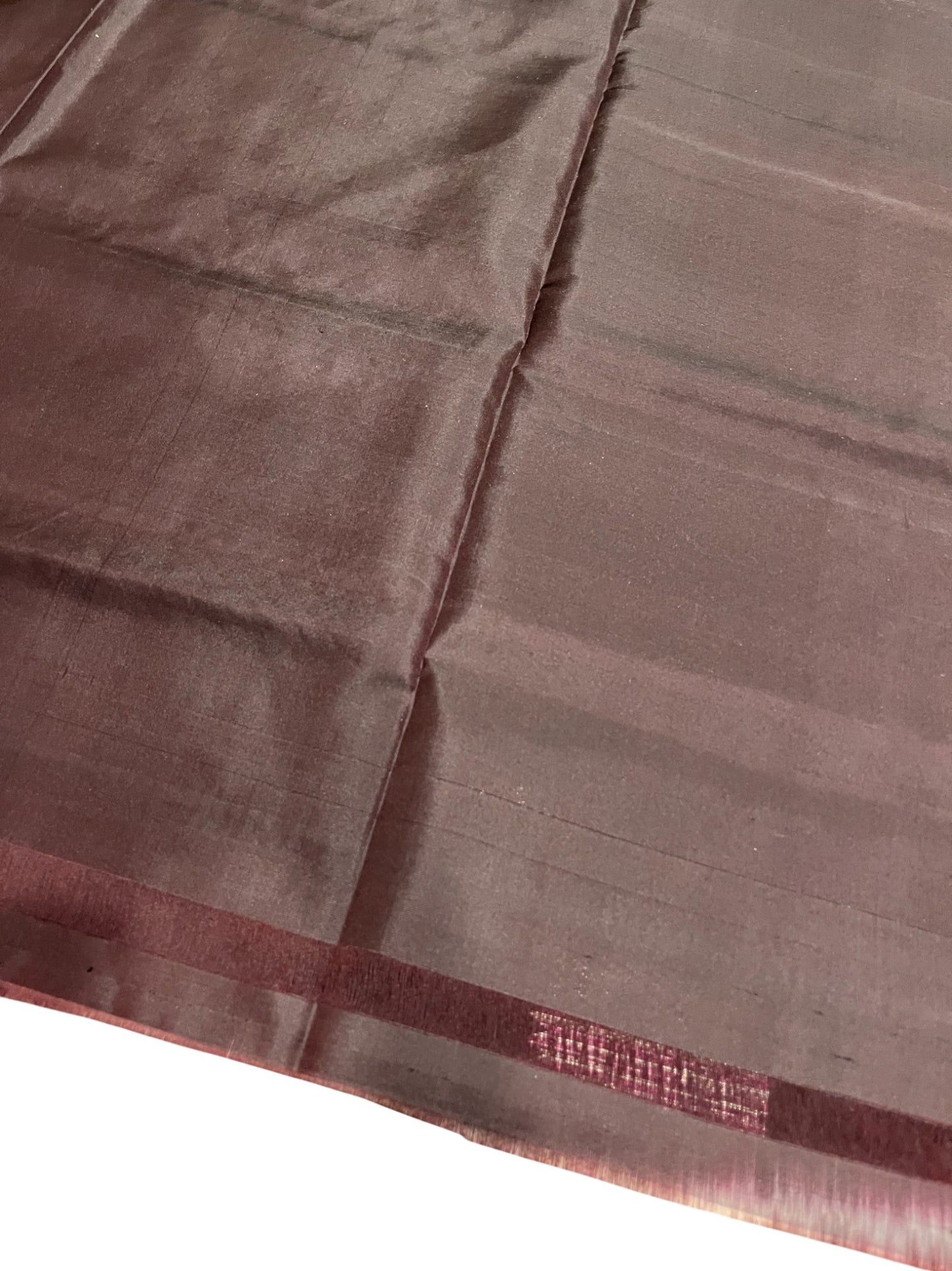 Southloom Pure Handloom Bridal Kanchipuram Silk Saree with Korvai Work (Brown)