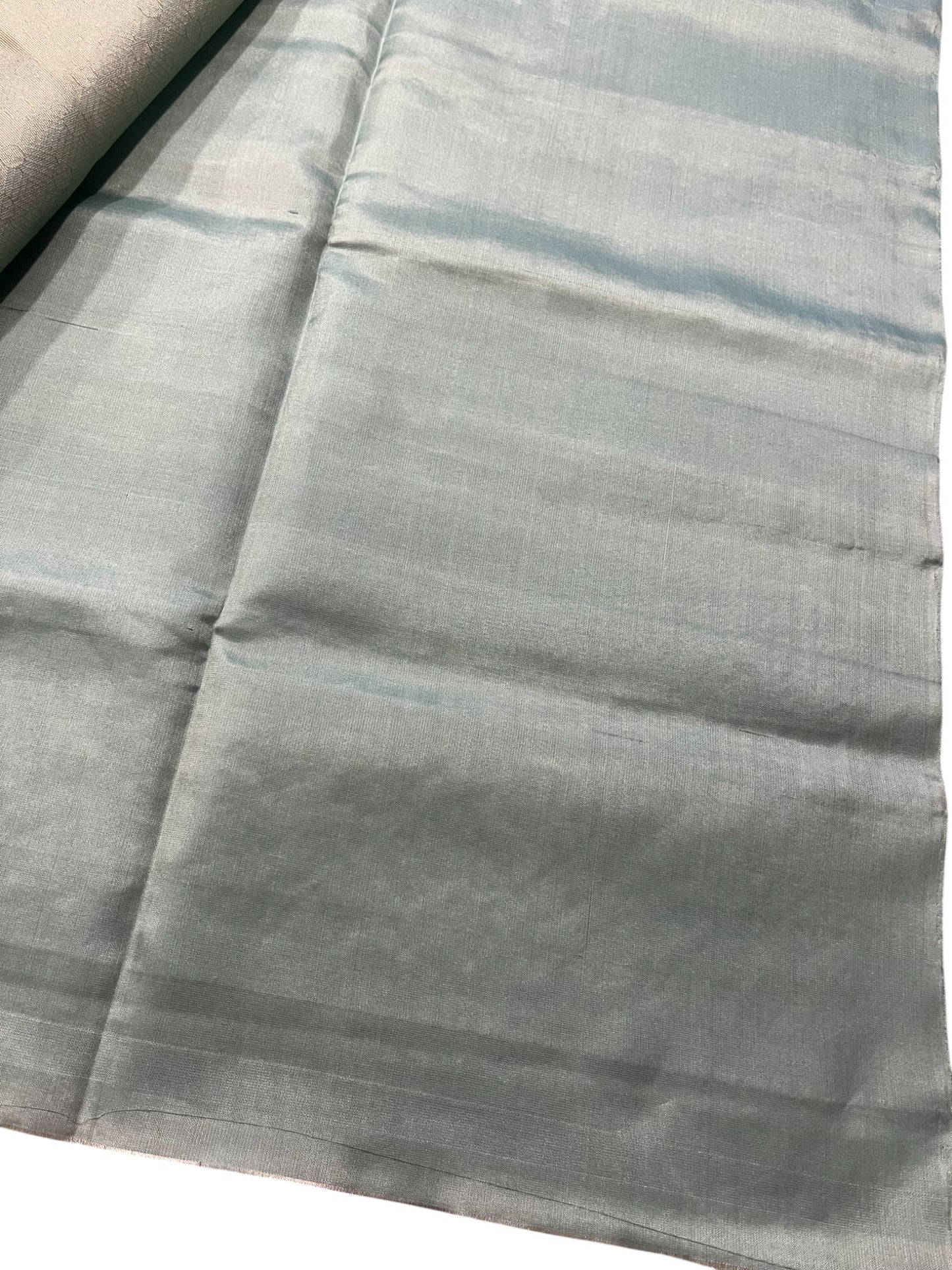 Southloom Pure Handloom Bridal Kanchipuram Silk Saree with Korvai Work (Beige & Blue)