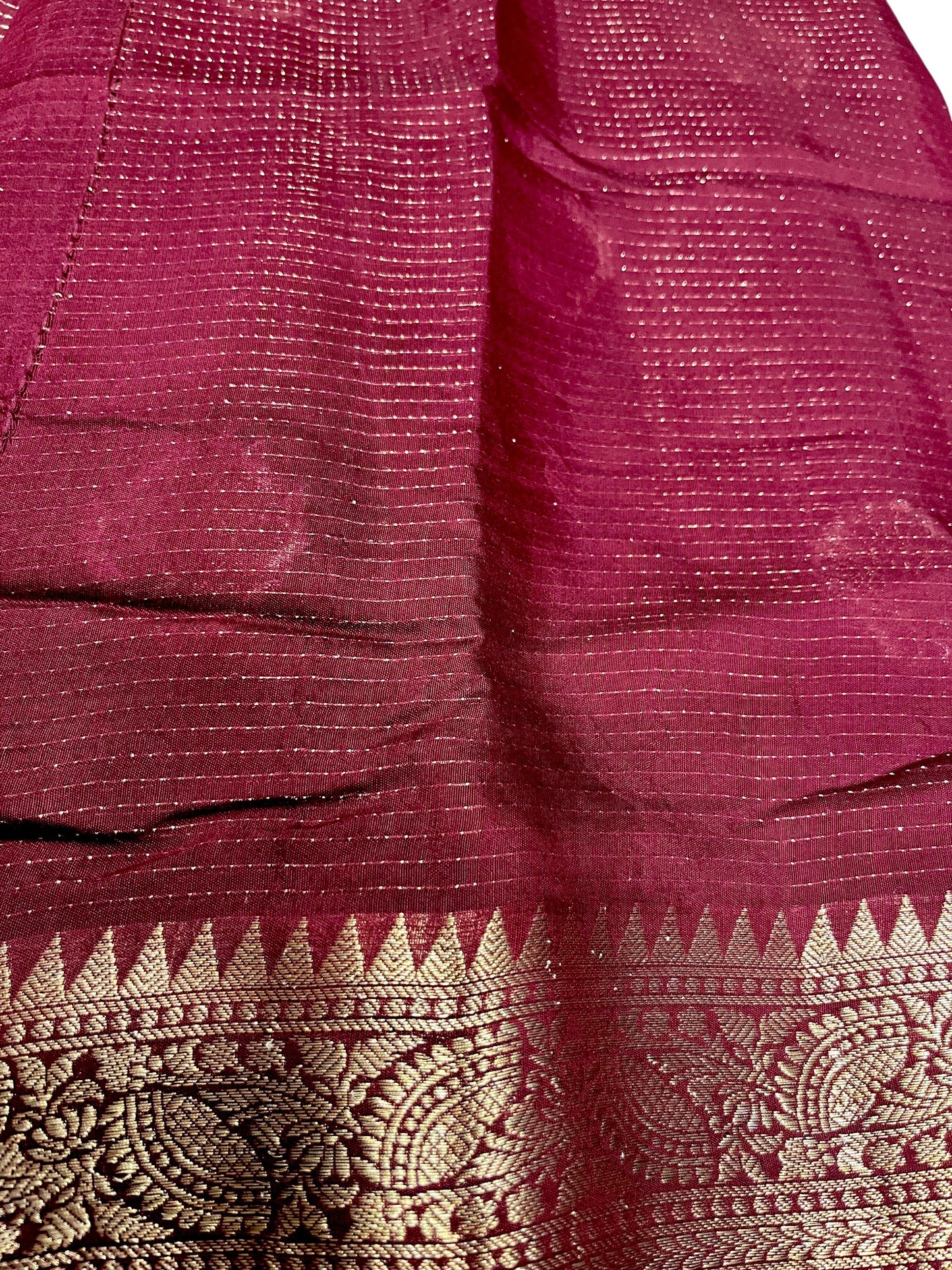 Southloom Georgete Banarasi Silk Saree with Woven Work on Body and Borders